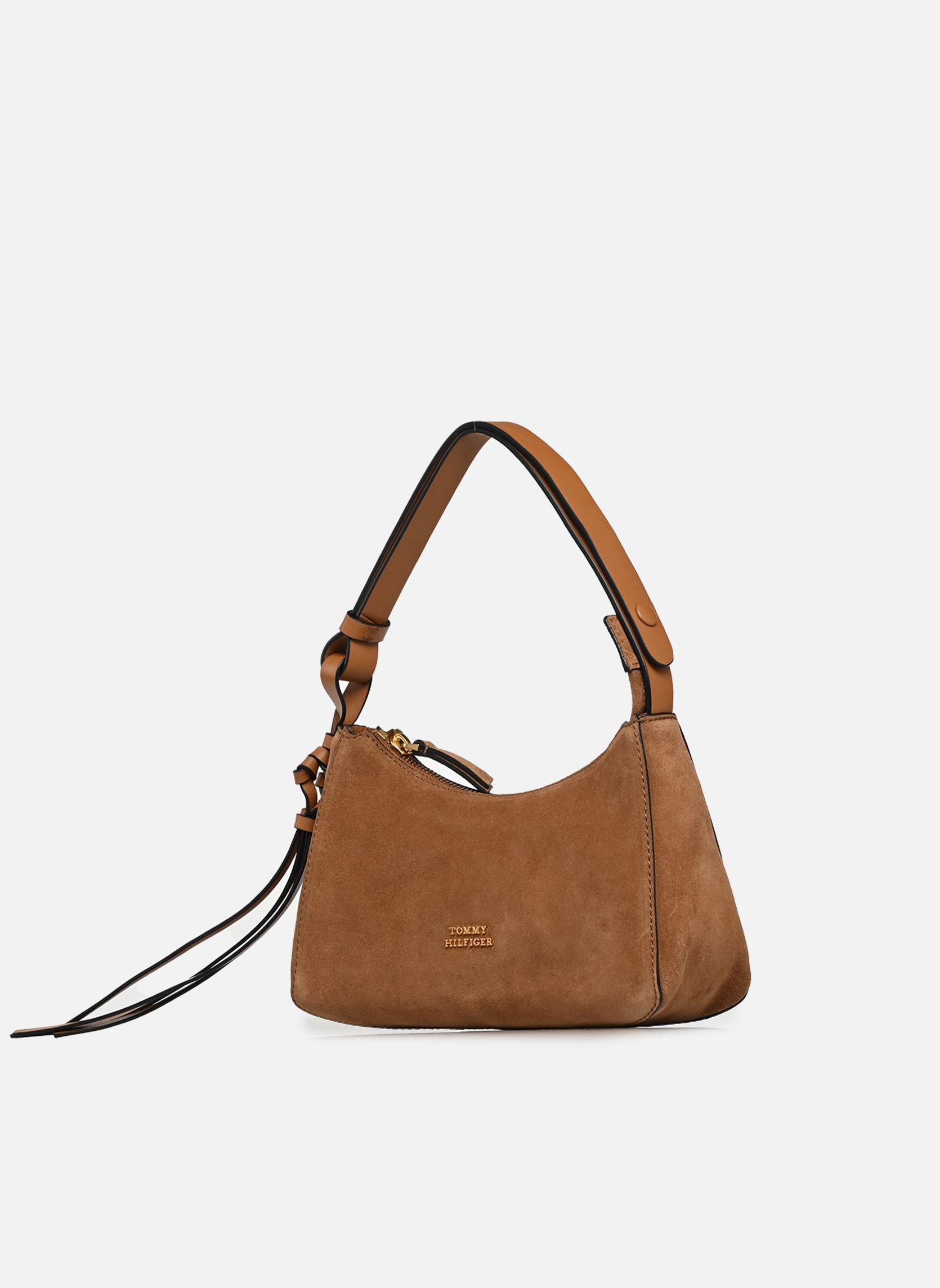 Sacs TH Statement Mini Should Bag Sue femme marron Tommy Hilfiger Sacs TH Statement Mini Should Bag Sue femme marron COGNAC