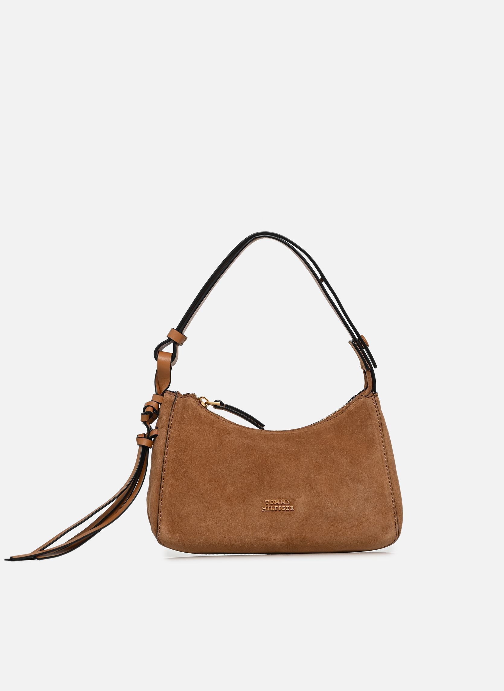 Sacs TH Statement Mini Should Bag Sue femme marron Tommy Hilfiger Sacs TH Statement Mini Should Bag Sue femme marron COGNAC