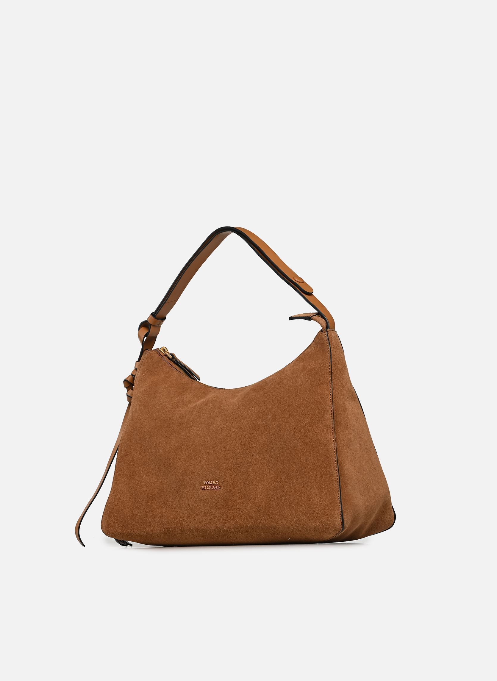 Taschen TH Statement Shoulder Bag Suede damen braun Tommy Hilfiger Taschen TH Statement Shoulder Bag Suede damen braun COGNAC