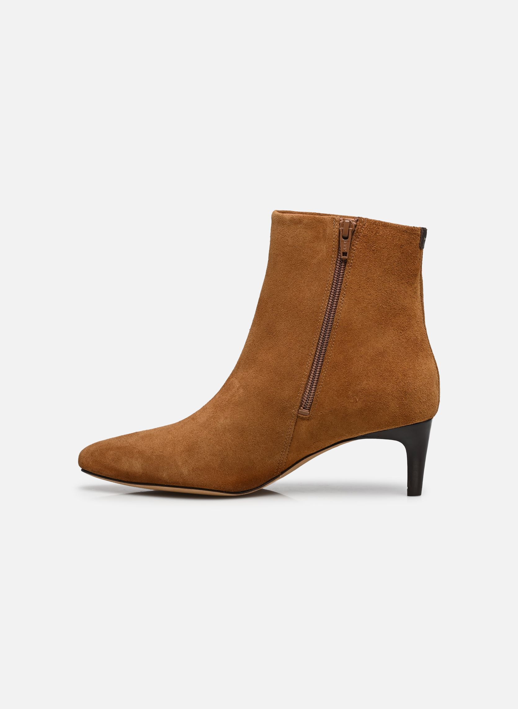 Niedrige Ankle Boots Mara-Daim damen braun Anthology Paris Niedrige Ankle Boots Mara-Daim damen braun 409 TABAC