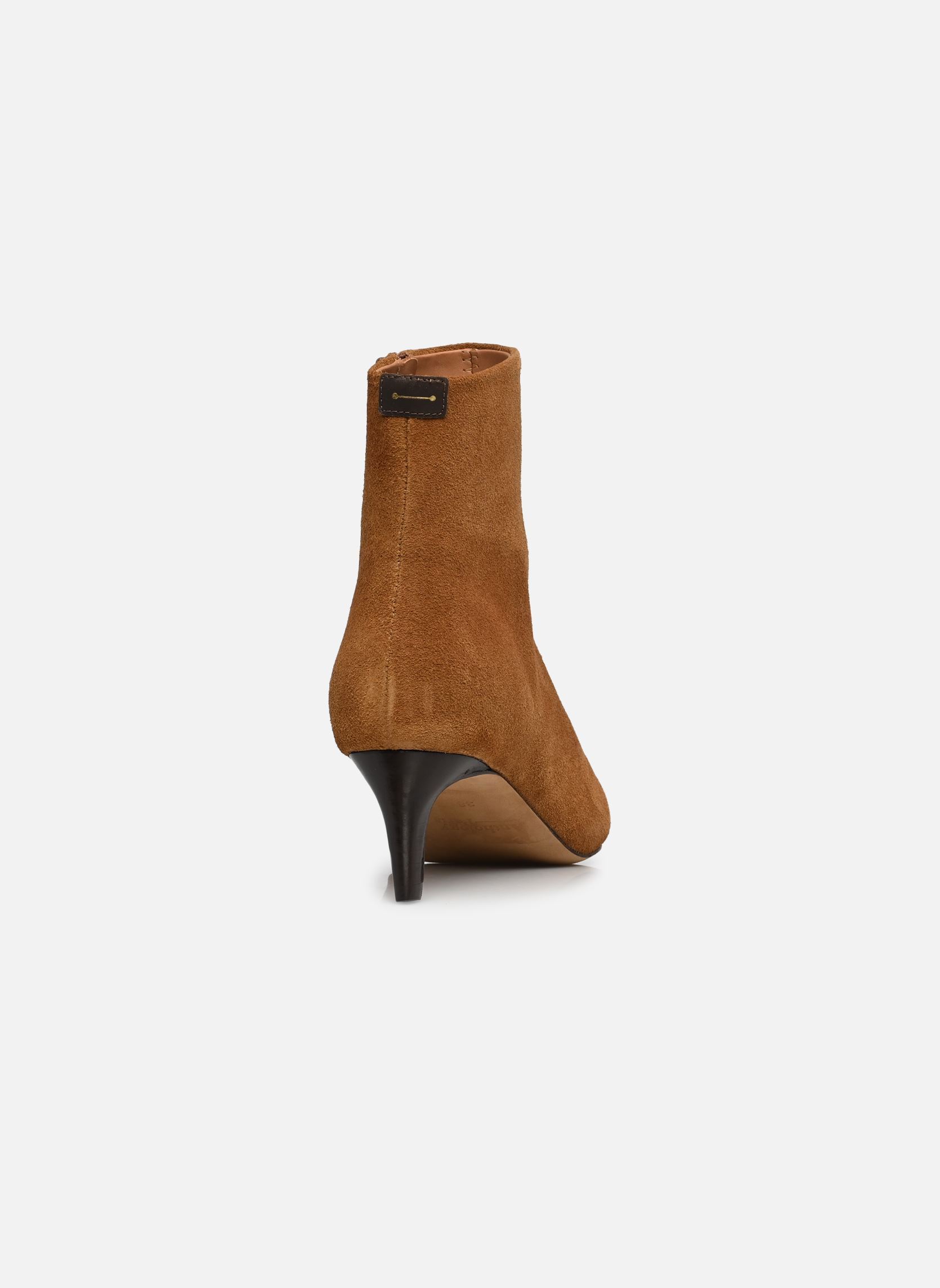Niedrige Ankle Boots Mara-Daim damen braun Anthology Paris Niedrige Ankle Boots Mara-Daim damen braun 409 TABAC