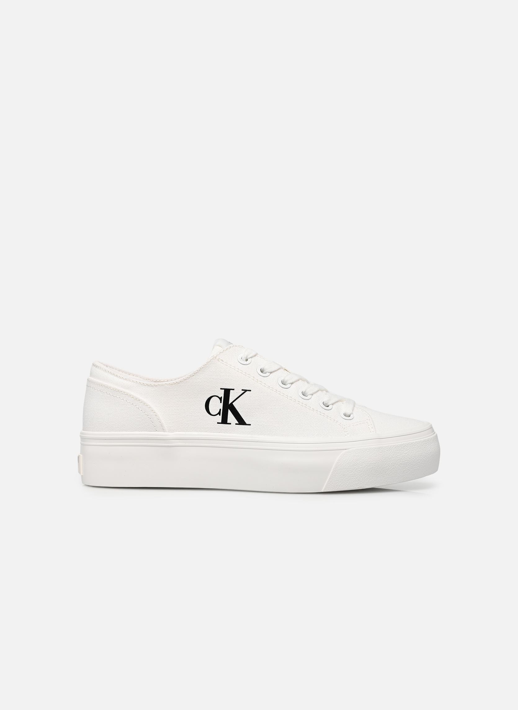 Baskets basses VULC FLATFORM LOW CA femme blanc Calvin Klein Baskets basses VULC FLATFORM LOW CA femme blanc BRIGHT WHITE/BLACK