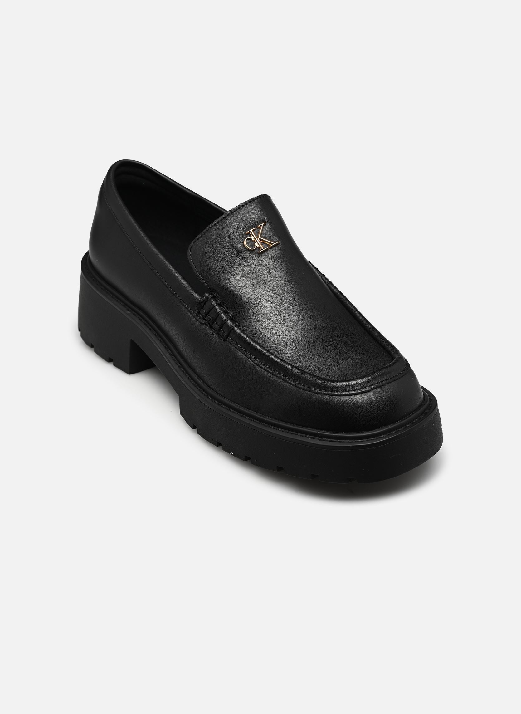 Mocassins CHUNKY LOAFER LTH HD dames zwart Calvin Klein Mocassins CHUNKY LOAFER LTH HD dames zwart TRIPLE BLACK