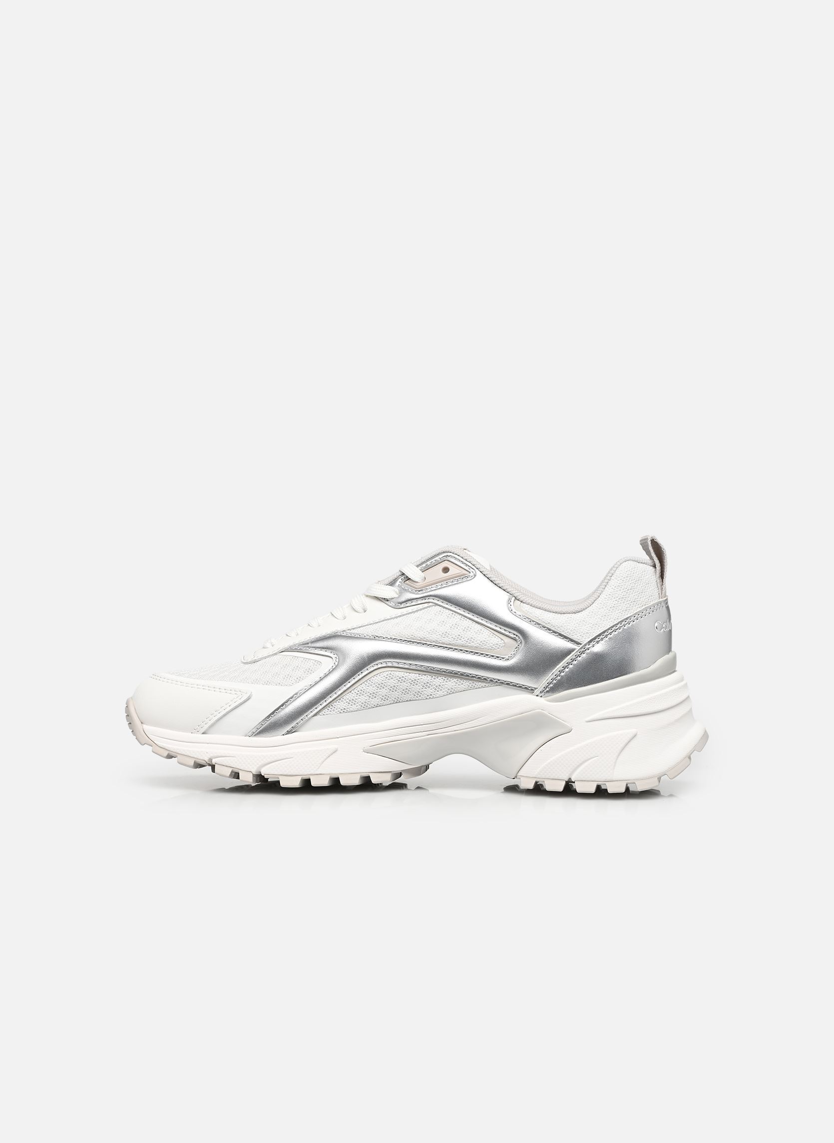 Baskets basses HIKE RUN CKSTRIPE ME femme blanc Calvin Klein Baskets basses HIKE RUN CKSTRIPE ME femme blanc BRIGHT WHITE/SILVER