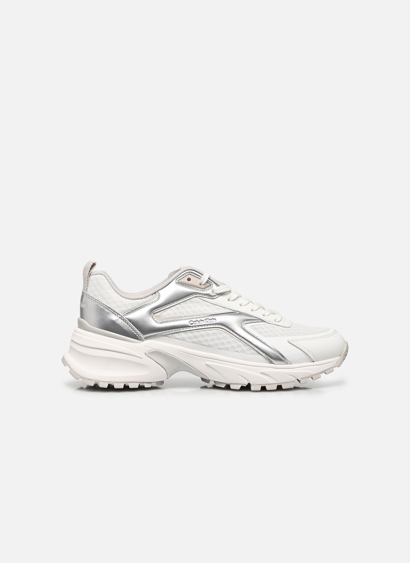 Baskets basses HIKE RUN CKSTRIPE ME femme blanc Calvin Klein Baskets basses HIKE RUN CKSTRIPE ME femme blanc BRIGHT WHITE/SILVER