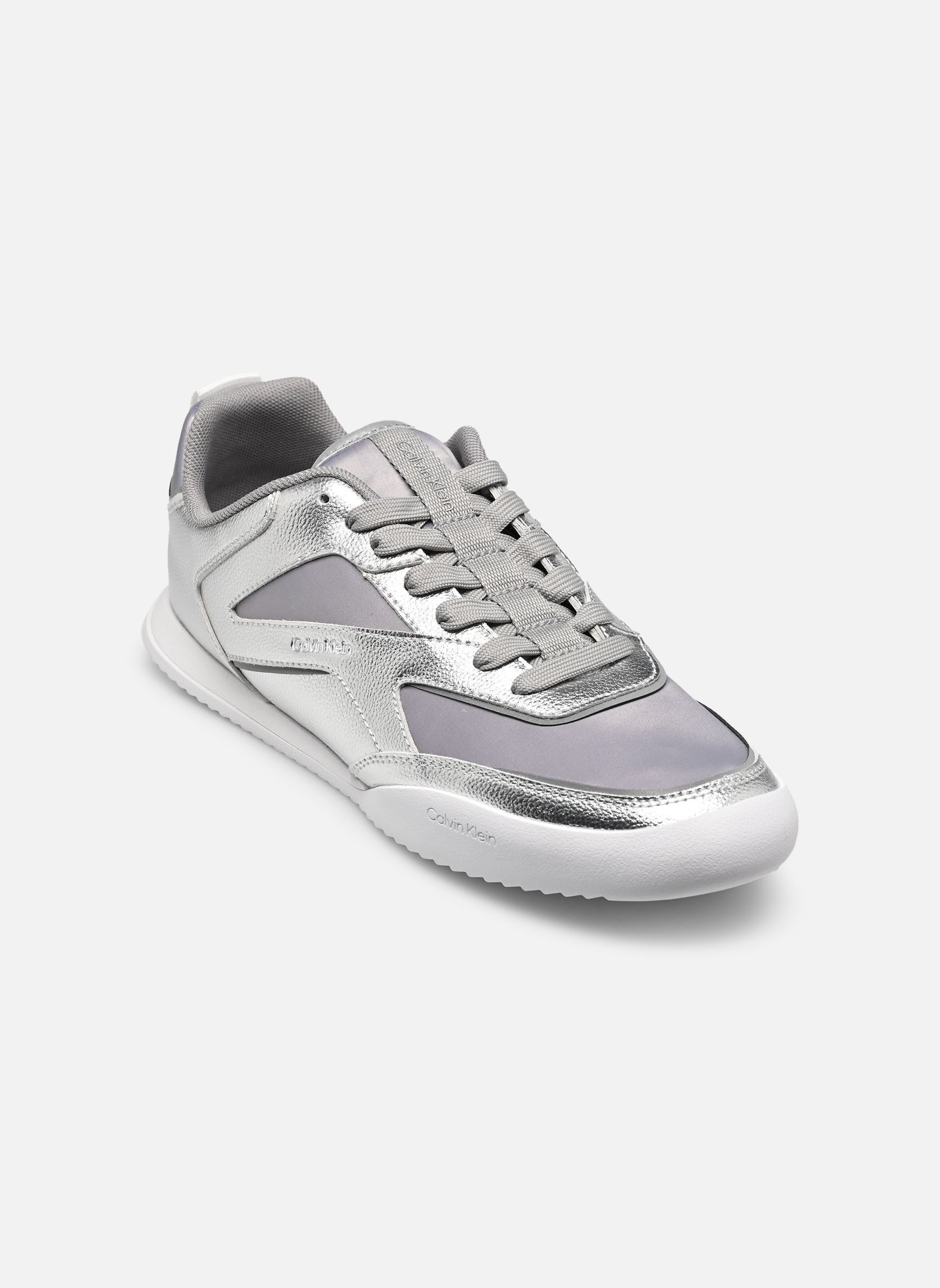 Baskets basses LOW PRO RUN LACE STR femme gris Calvin Klein Baskets basses LOW PRO RUN LACE STR femme gris SILVER