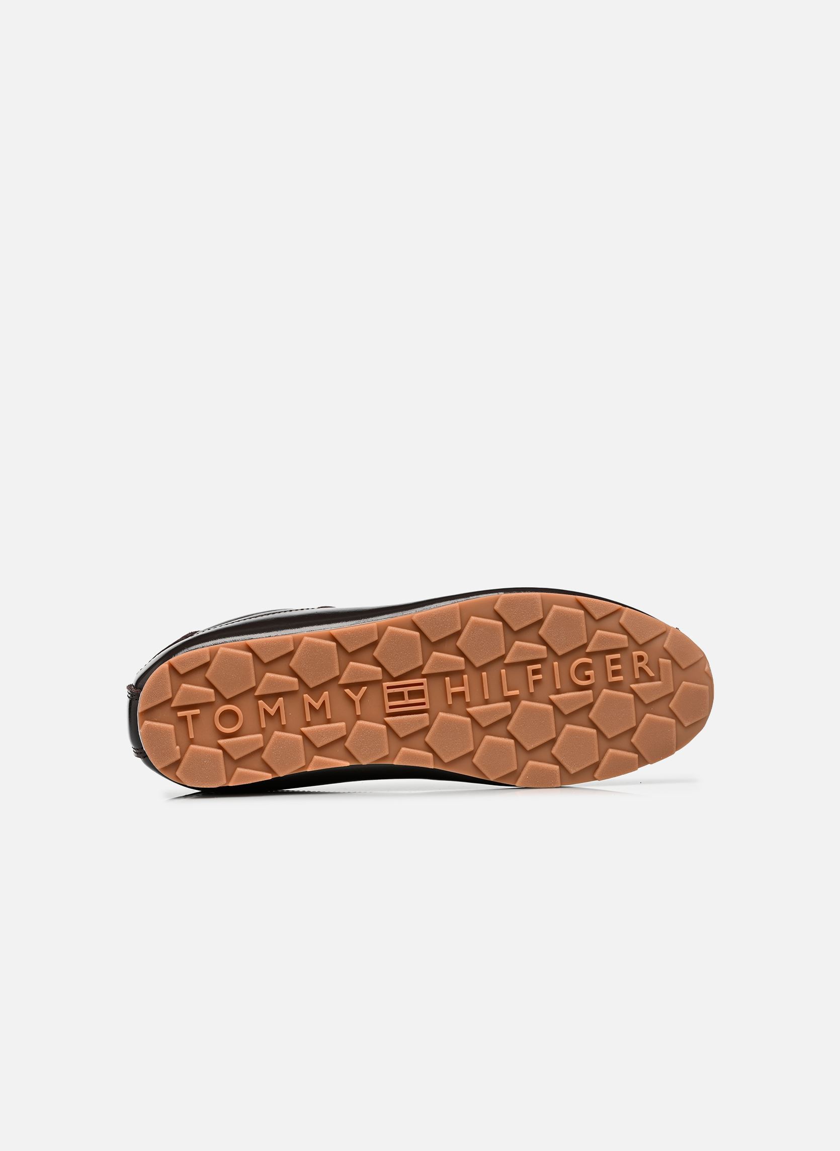 Lage sneakers BELLA SNEAKER LEATHE dames bruin Tommy Hilfiger Lage sneakers BELLA SNEAKER LEATHE dames bruin CHARRED WOOD