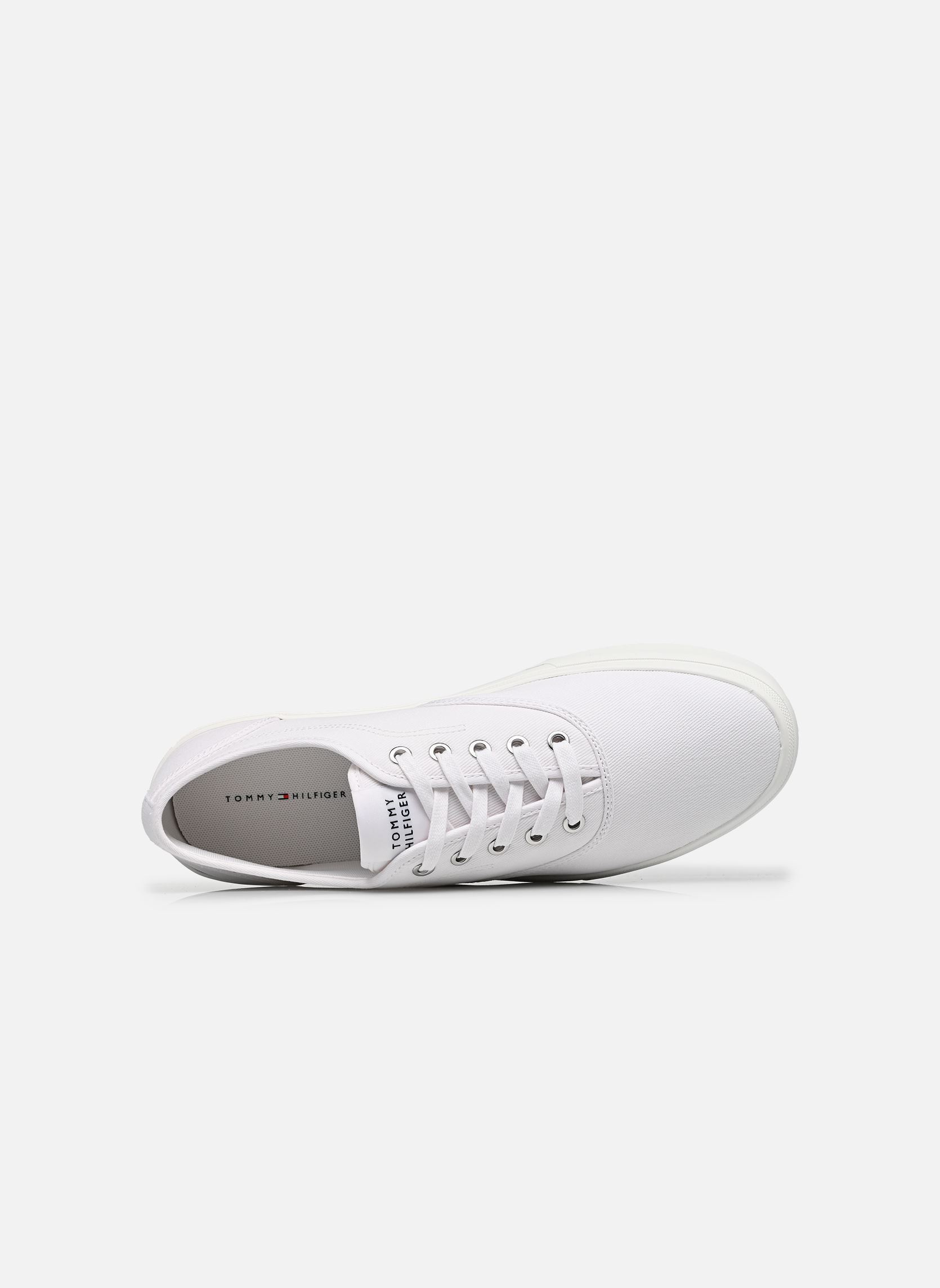 Niedrige Sneaker TH VULC CUP LONG LAC herren weiß Tommy Hilfiger Niedrige Sneaker TH VULC CUP LONG LAC herren weiß WHITE