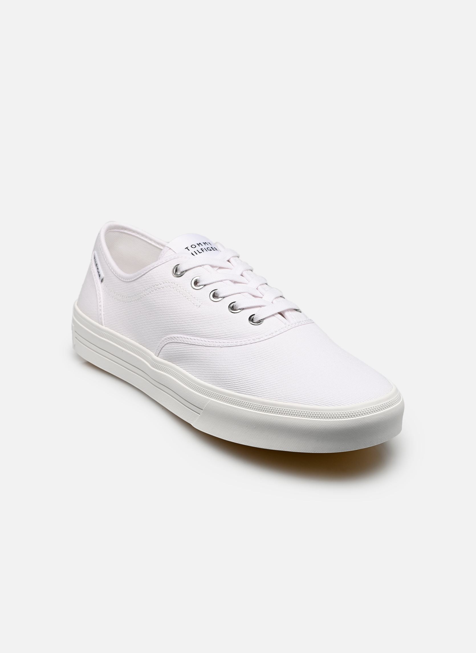 Niedrige Sneaker TH VULC CUP LONG LAC herren weiß Tommy Hilfiger Niedrige Sneaker TH VULC CUP LONG LAC herren weiß WHITE