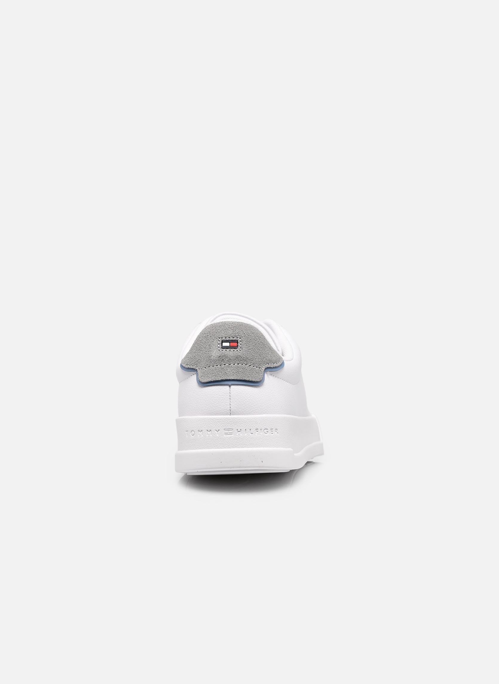 Baskets basses TH COURT CORE ESS LE homme blanc Tommy Hilfiger Baskets basses TH COURT CORE ESS LE homme blanc WHITE/UNIVERSAL GREY