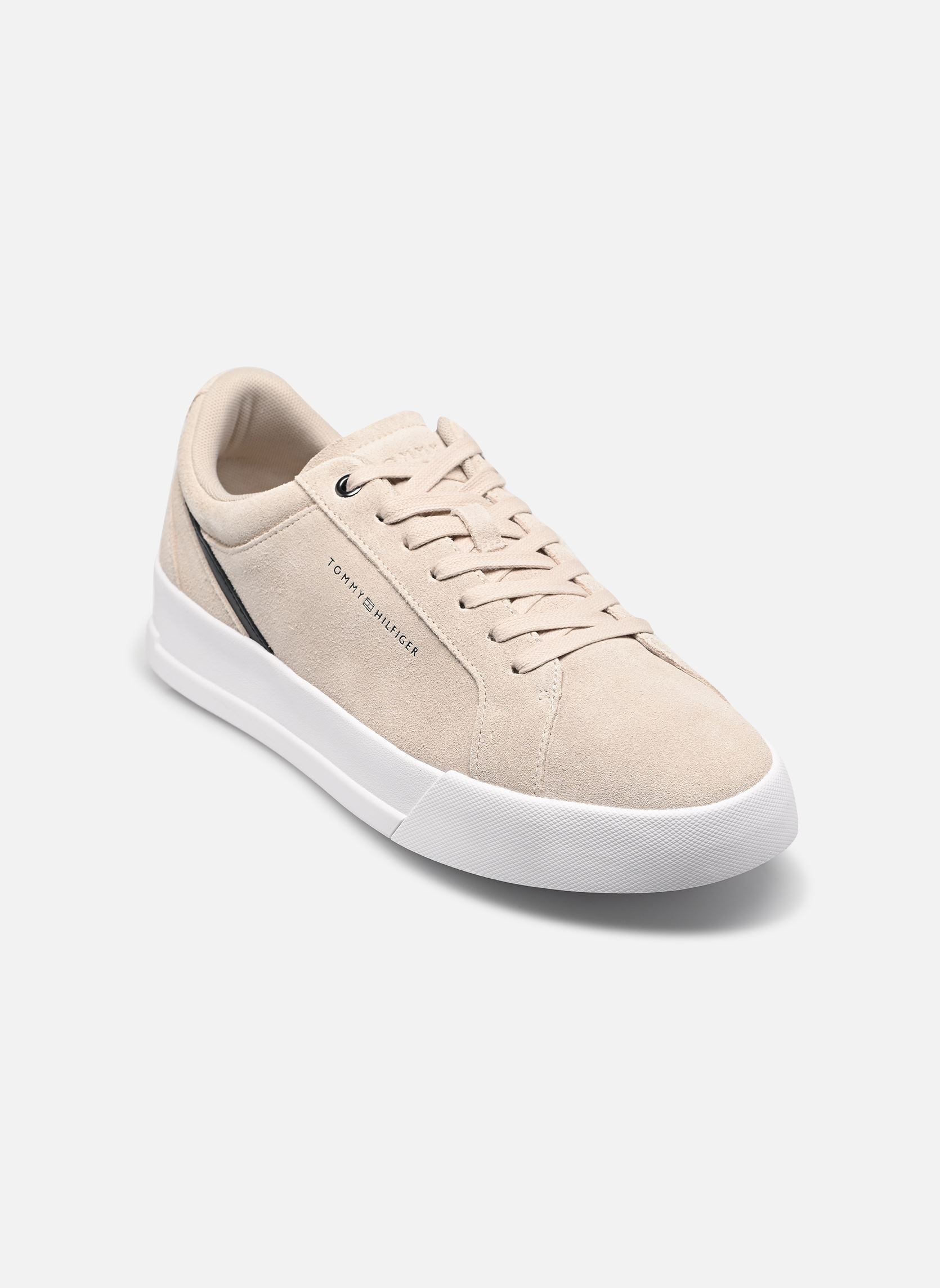 Baskets basses TH COURT PREMIUM SUE homme gris Tommy Hilfiger Baskets basses TH COURT PREMIUM SUE homme gris CLASSIC STONE
