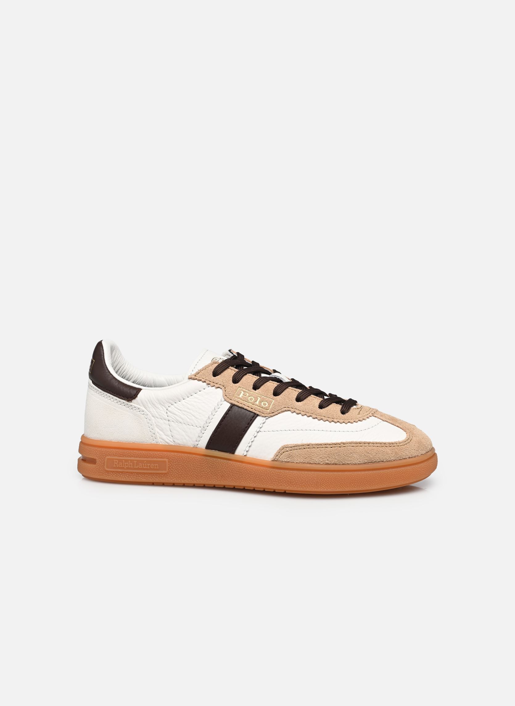 Lage sneakers BEDFORD dames meerkleurig Polo Ralph Lauren Lage sneakers BEDFORD dames meerkleurig DECKWASH WHITE/CLASSIC CAMEL