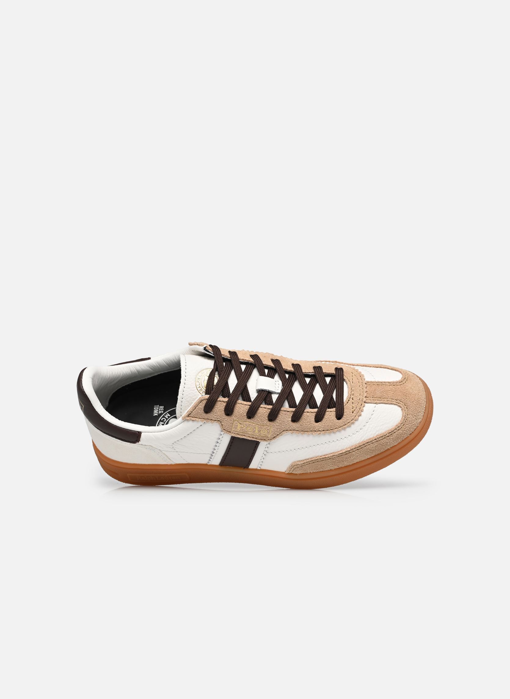 Lage sneakers BEDFORD dames meerkleurig Polo Ralph Lauren Lage sneakers BEDFORD dames meerkleurig DECKWASH WHITE/CLASSIC CAMEL