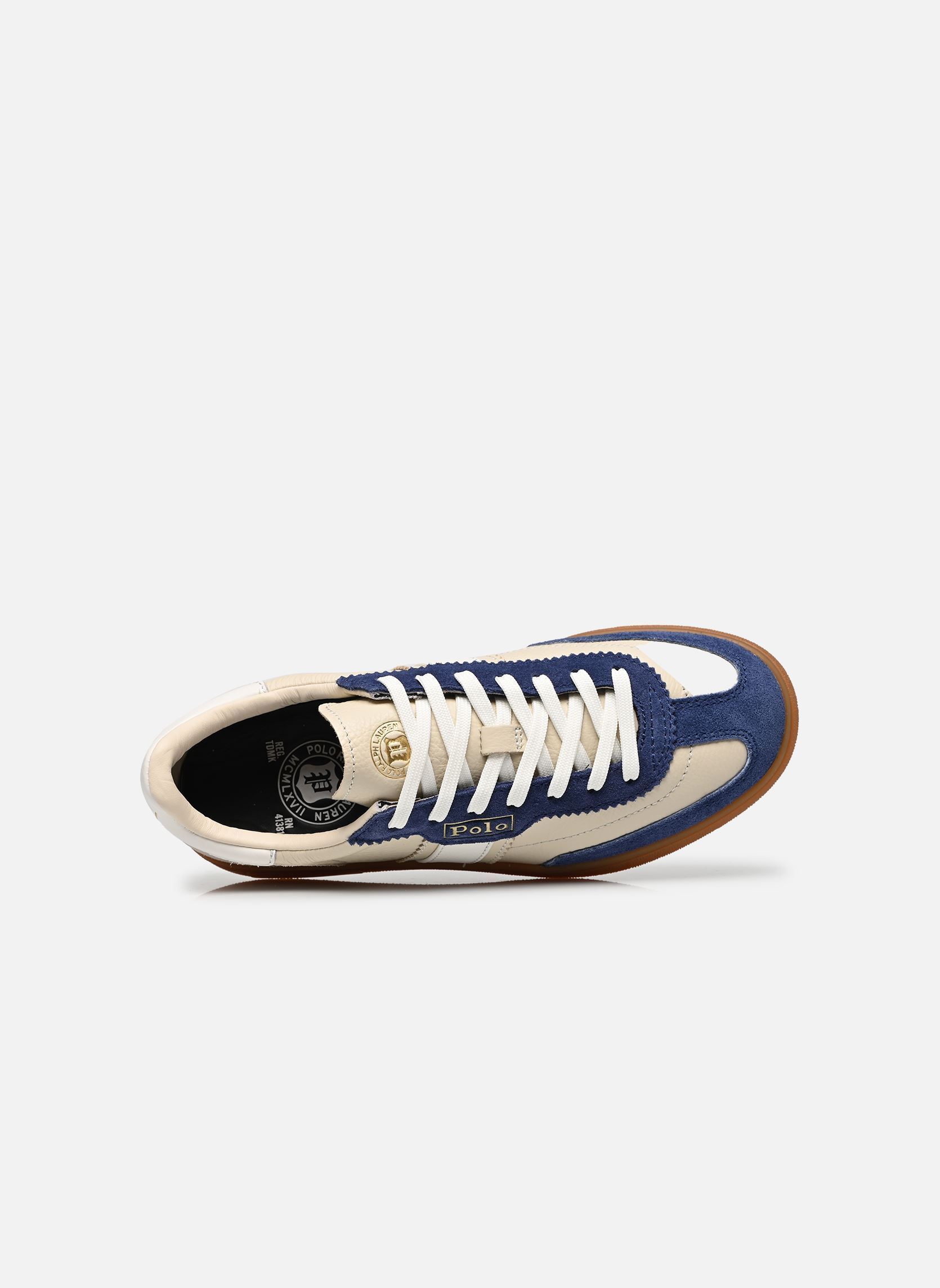 Baskets basses BEDFORD femme beige Polo Ralph Lauren Baskets basses BEDFORD femme beige FL CREM/LIGHT NVY/DWSH WHITE