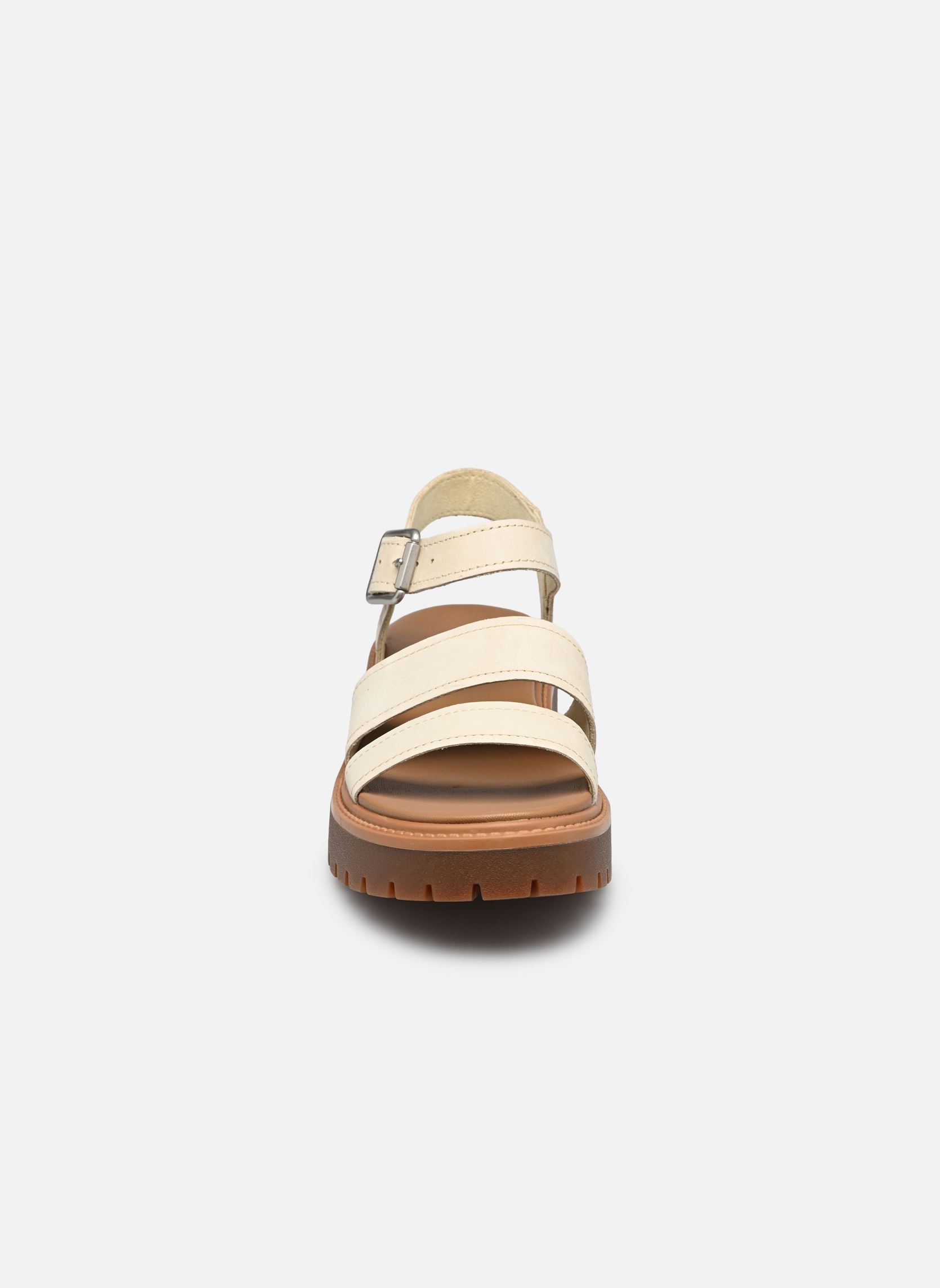 Keil- und Plateausandalen BACKSTRAP SANDAL B damen beige Timberland Keil- und Plateausandalen BACKSTRAP SANDAL B damen beige LIGHT BEIGE NUBUCK