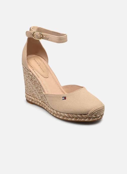 Tommy Hilfiger Keil- und Plateau-Espadrilles FLAG HIGH WEDGE ESPA B damen beige