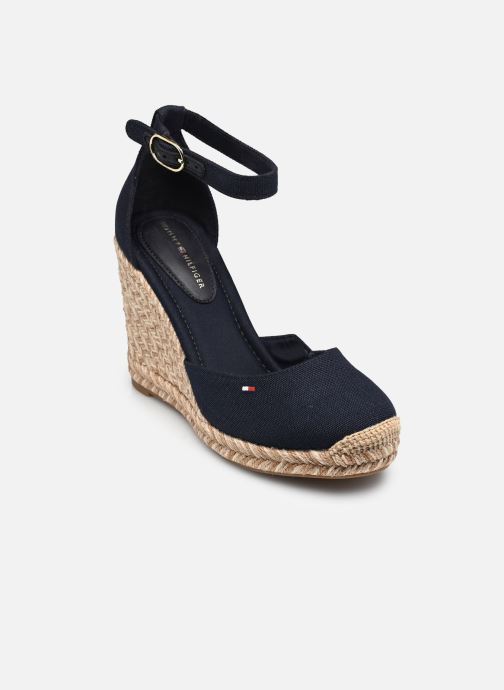 Tommy Hilfiger Keil- und Plateau-Espadrilles FLAG HIGH WEDGE ESPA B damen blau