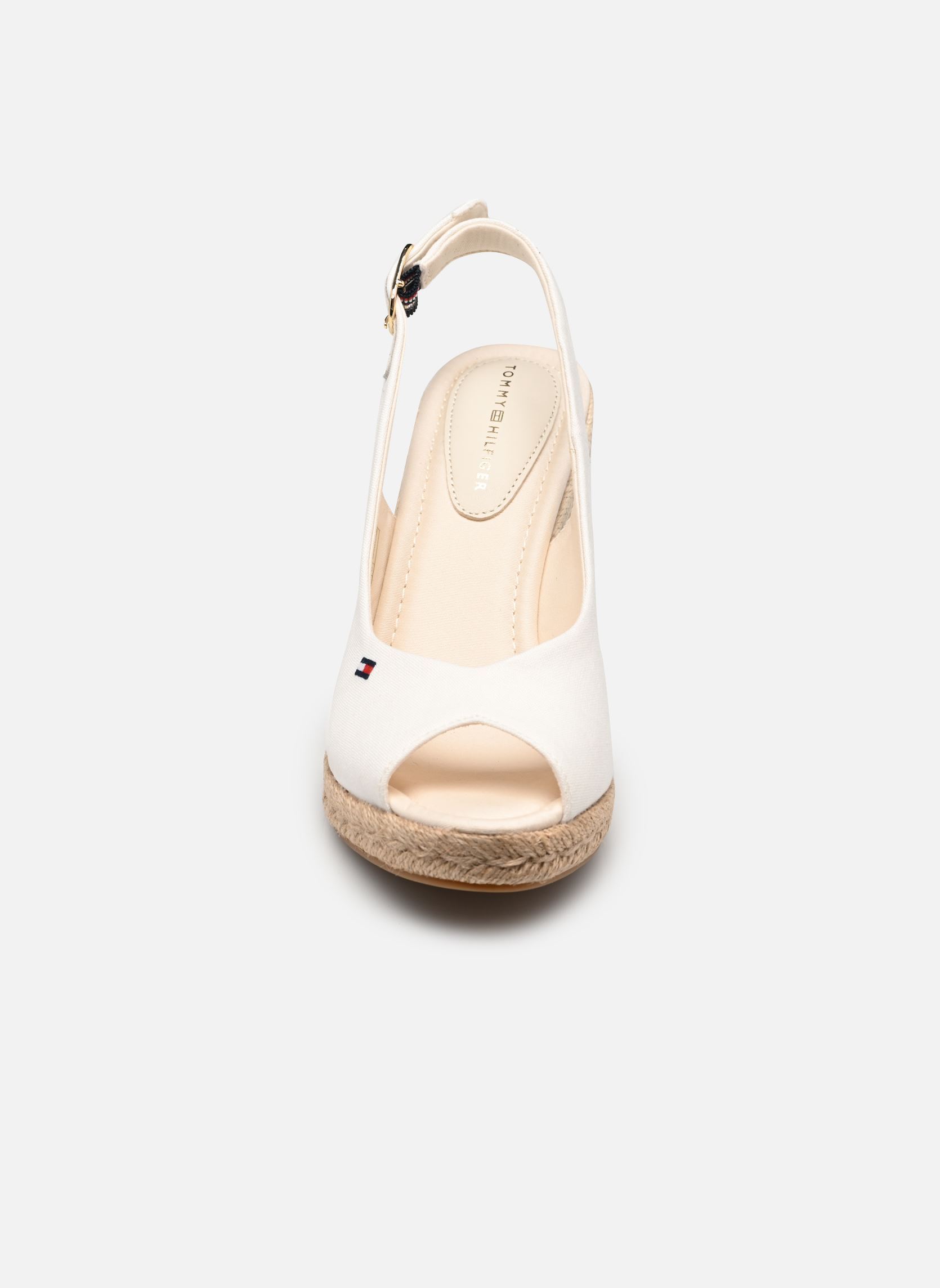 Espadrilles compensées et plateformes FLAG HIGH WEDGE ESPA A femme blanc Tommy Hilfiger Espadrilles compensées et plateformes FLAG HIGH WEDGE ESPA A femme blanc WHITE