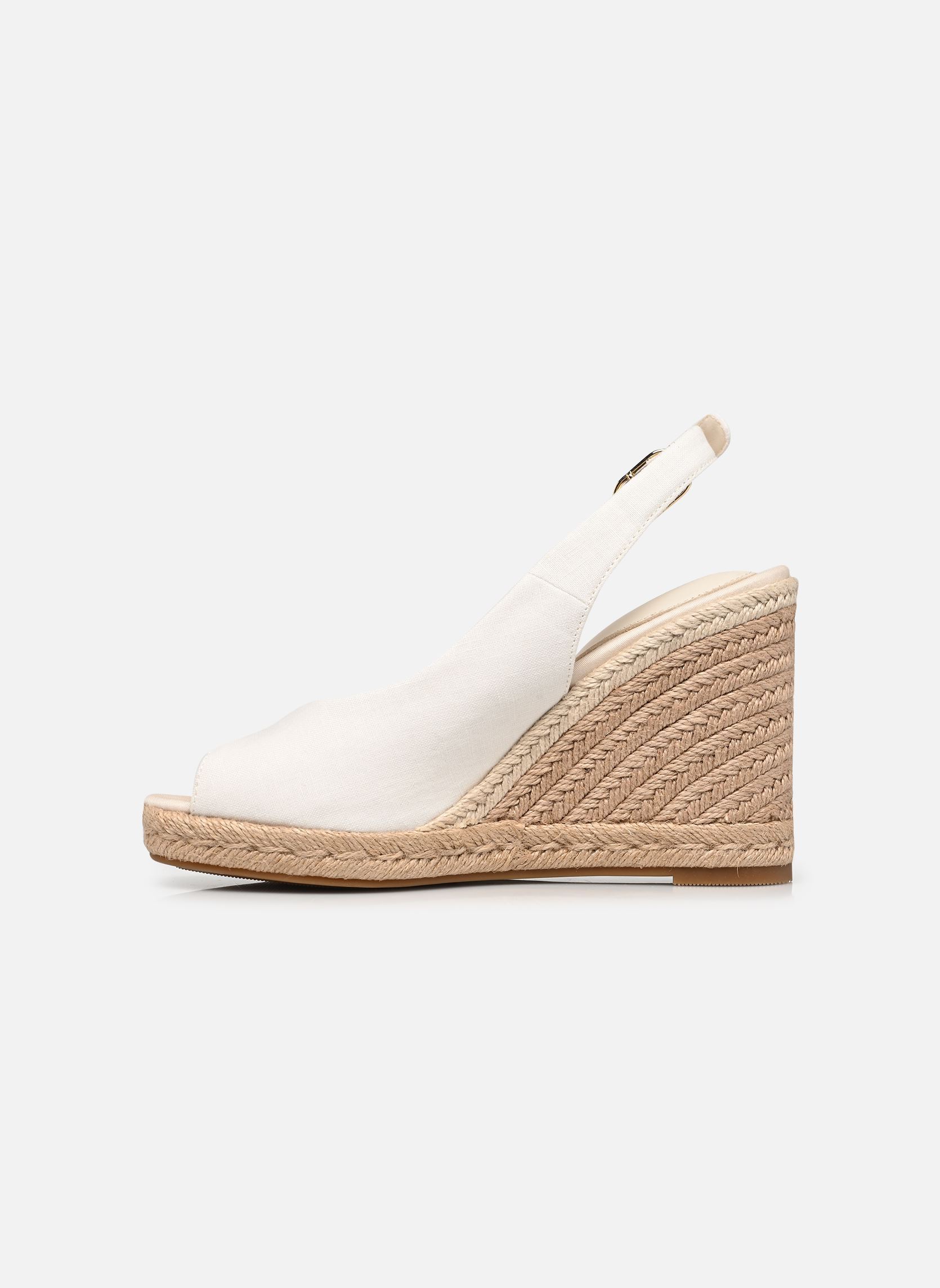 Espadrilles compensées et plateformes FLAG HIGH WEDGE ESPA A femme blanc Tommy Hilfiger Espadrilles compensées et plateformes FLAG HIGH WEDGE ESPA A femme blanc WHITE