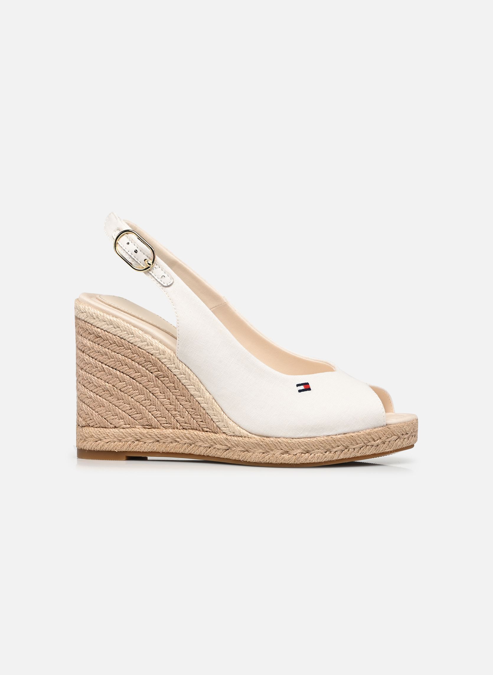 Espadrilles compensées et plateformes FLAG HIGH WEDGE ESPA A femme blanc Tommy Hilfiger Espadrilles compensées et plateformes FLAG HIGH WEDGE ESPA A femme blanc WHITE