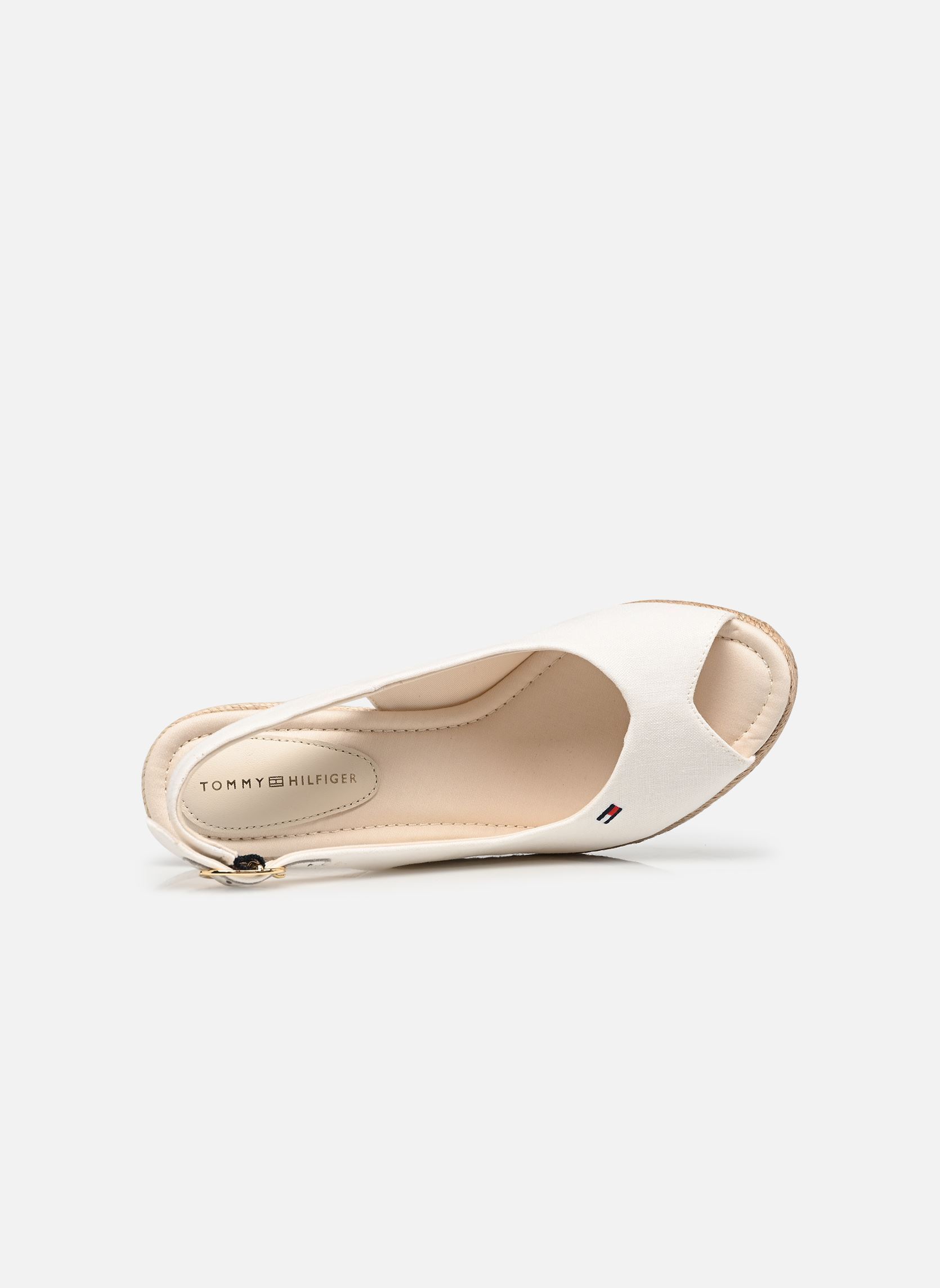 Espadrilles compensées et plateformes FLAG HIGH WEDGE ESPA A femme blanc Tommy Hilfiger Espadrilles compensées et plateformes FLAG HIGH WEDGE ESPA A femme blanc WHITE