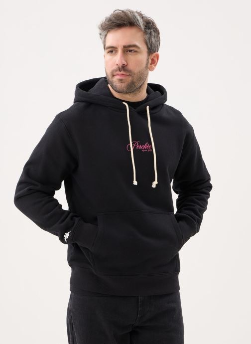 Kappa Sweats à capuche AUTHENTIC GRAMYS BLANK homme noir