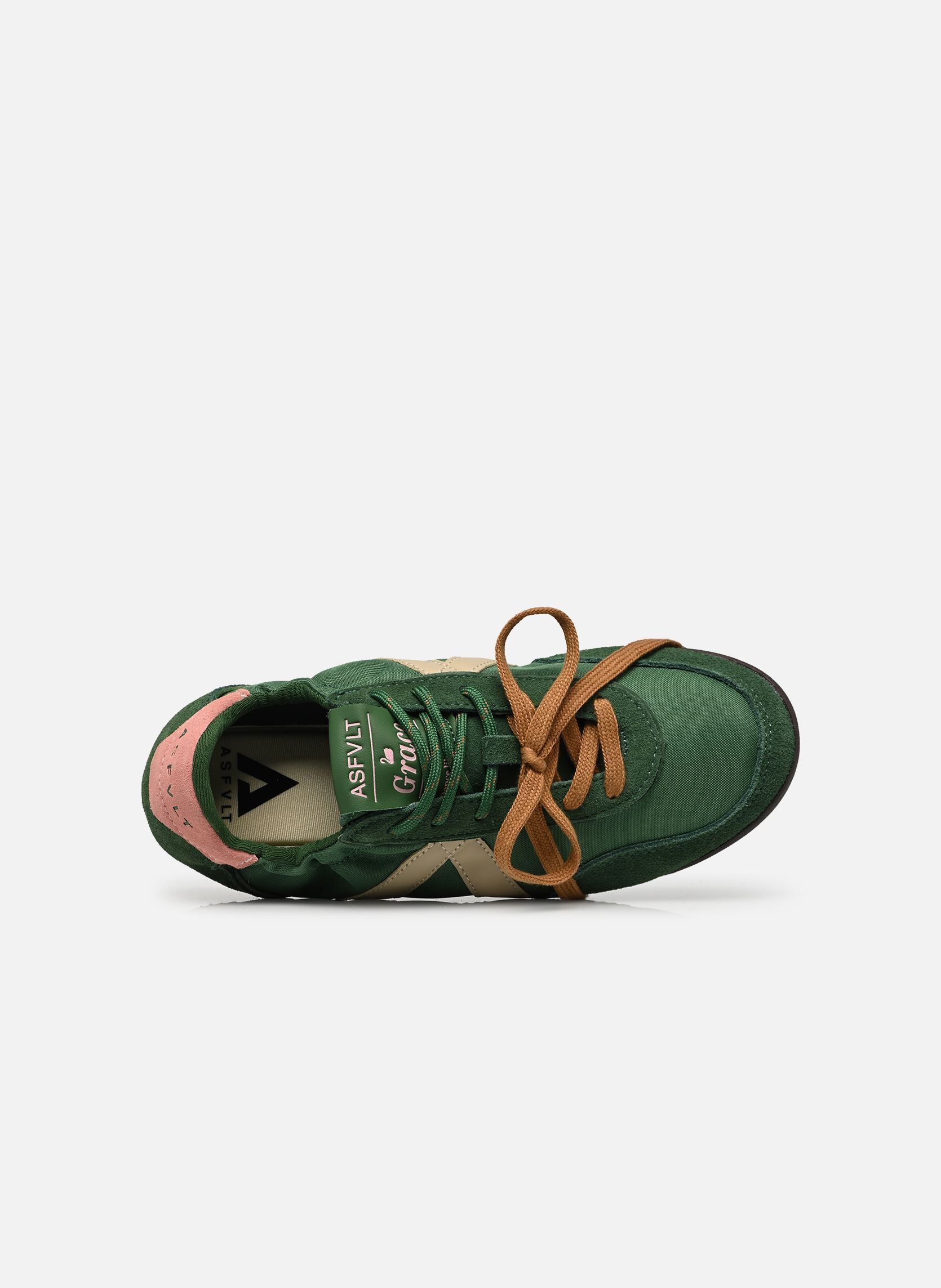 Baskets basses Grace femme vert ASFVLT Baskets basses Grace femme vert DK GREEN PINK