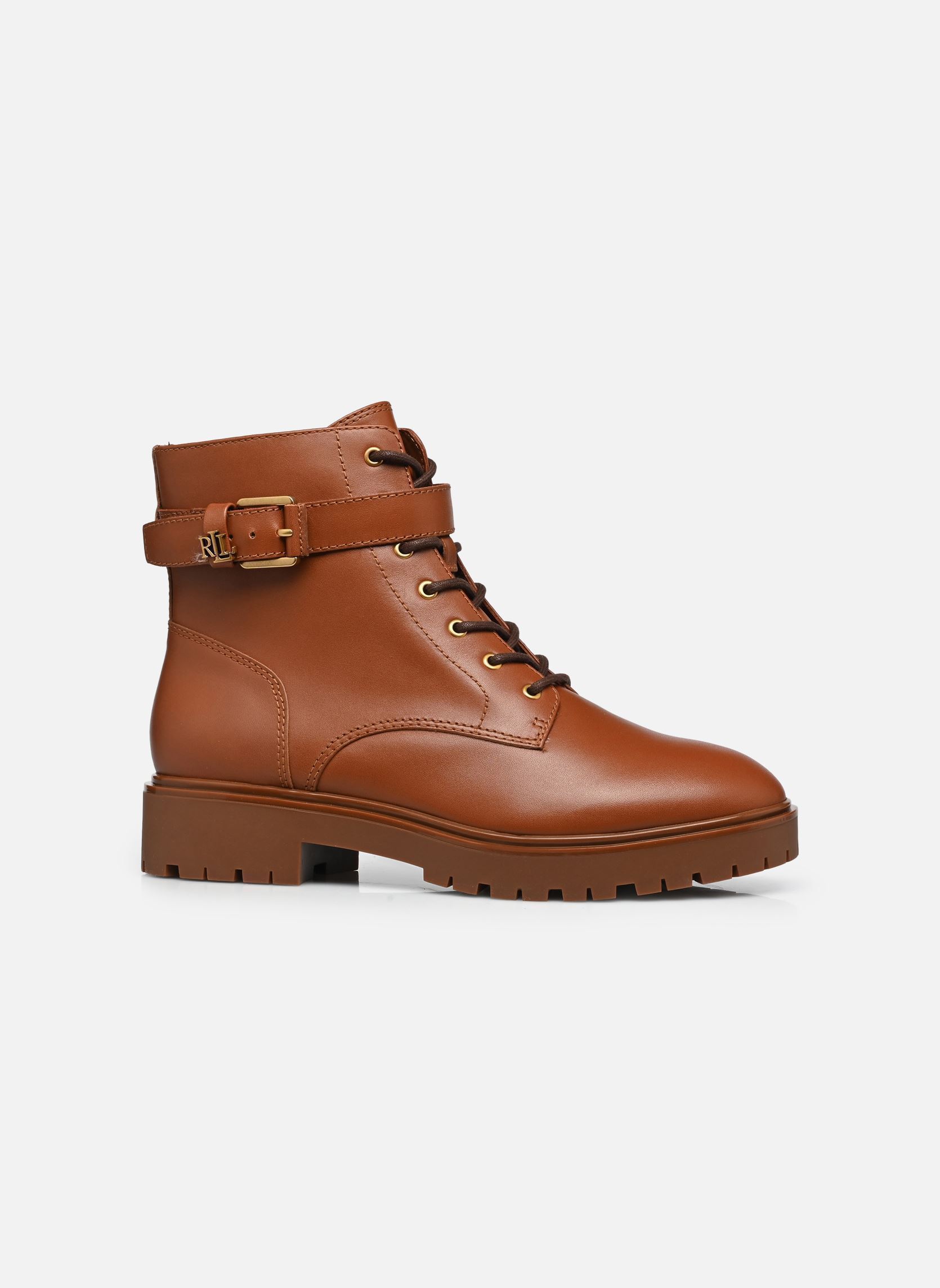 Geschnürte Stiefeletten Allyson Logo-Boots-Bootie damen braun Lauren Ralph Lauren Geschnürte Stiefeletten Allyson Logo-Boots-Bootie damen braun LAUREN TAN