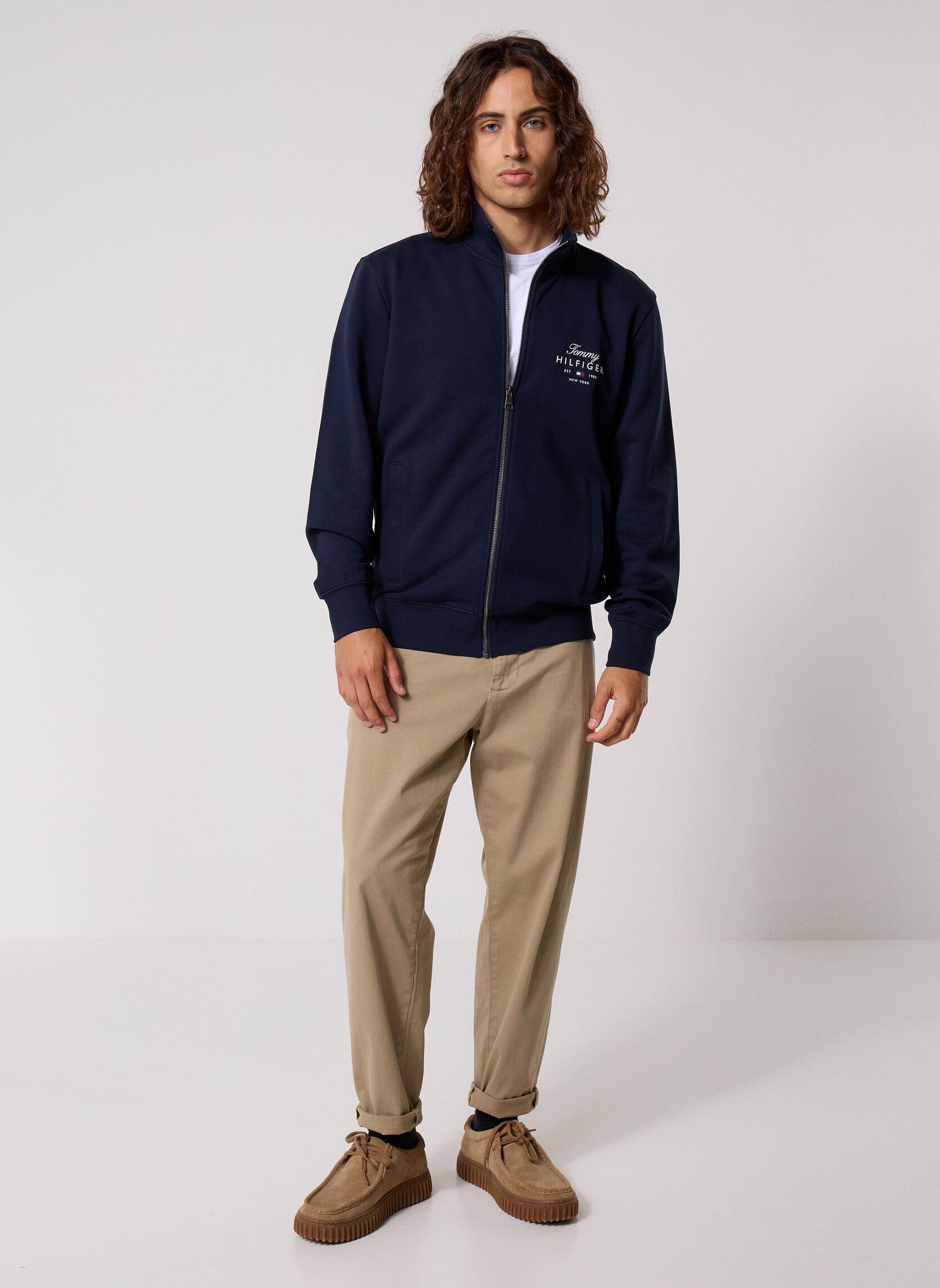 Sweats zippés Script Stack Fz Stan homme bleu Tommy Hilfiger Sweats zippés Script Stack Fz Stan homme bleu DESERT SKY