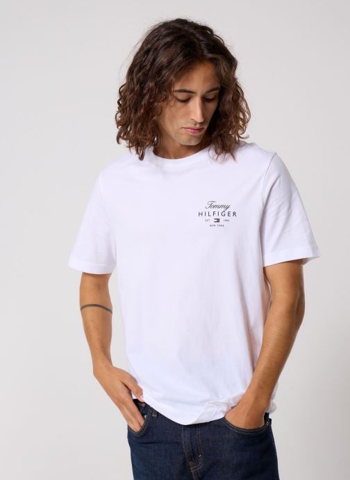Tommy Hilfiger T-shirts Script Stack Regular heren wit