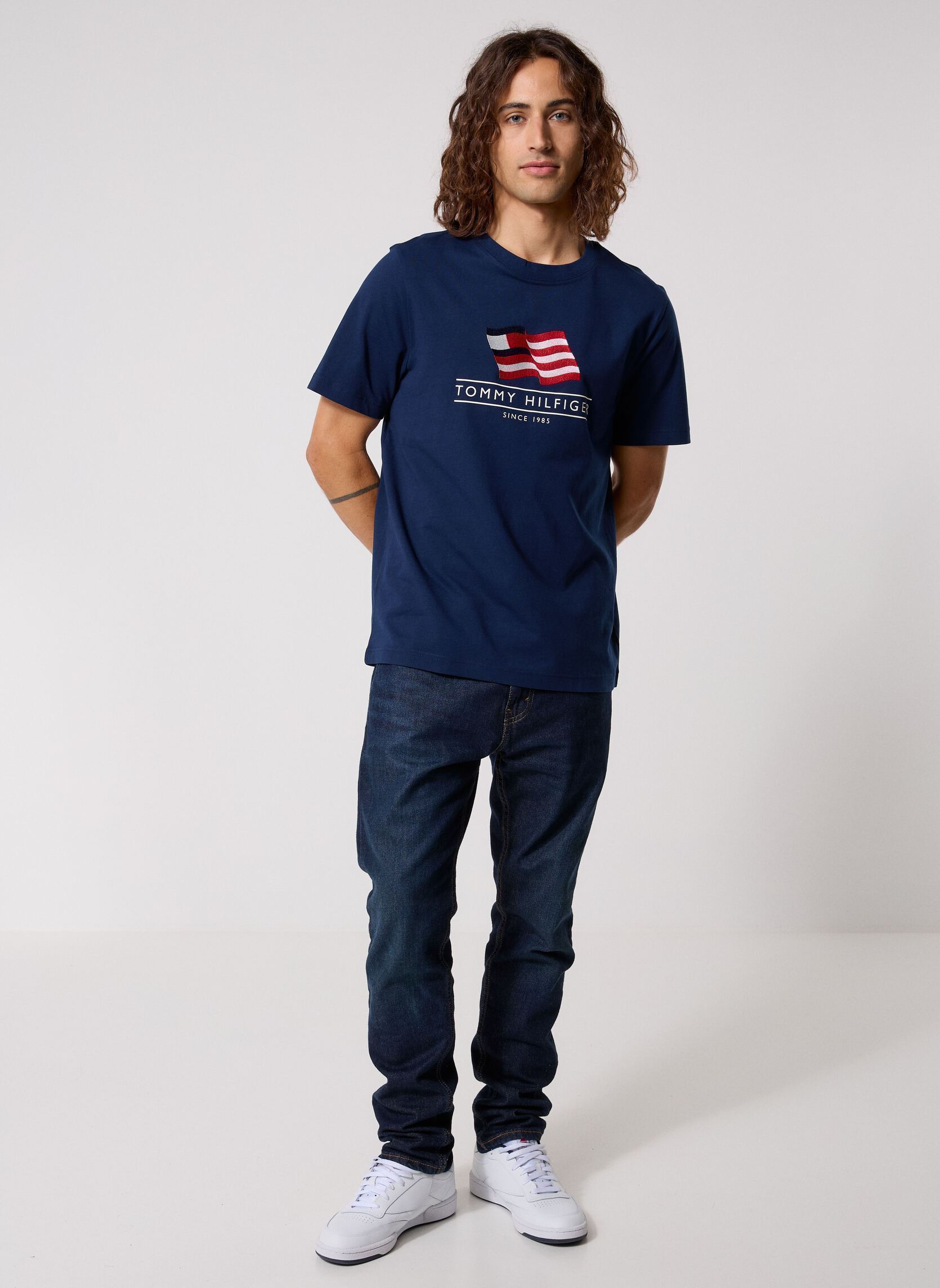 T-Shirts Rwb Main Flag Regular herren blau Tommy Hilfiger T-Shirts Rwb Main Flag Regular herren blau Carbon Navy