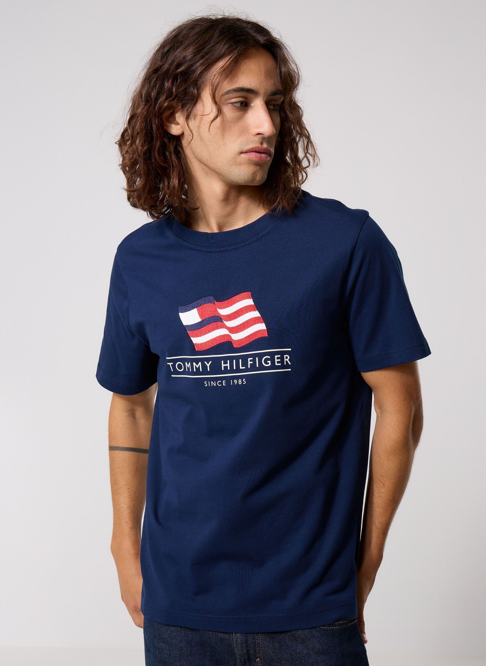 T-Shirts Rwb Main Flag Regular herren blau Tommy Hilfiger T-Shirts Rwb Main Flag Regular herren blau Carbon Navy