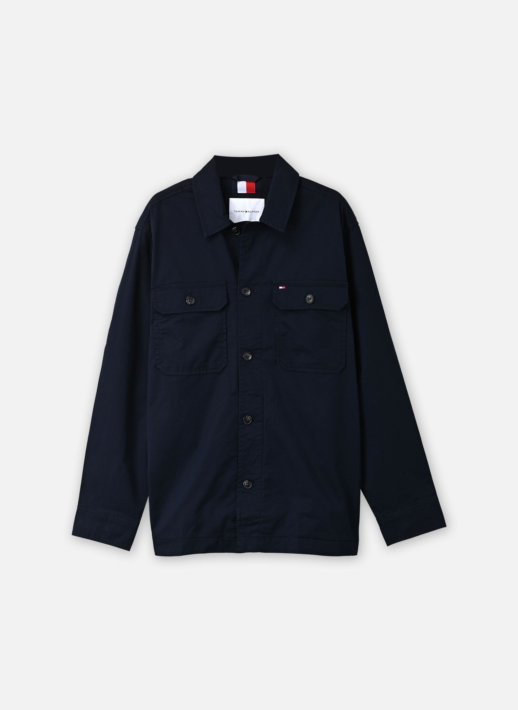 Vestes Cotton Blend Shirt J homme bleu Tommy Hilfiger Vestes Cotton Blend Shirt J homme bleu Desert Sky