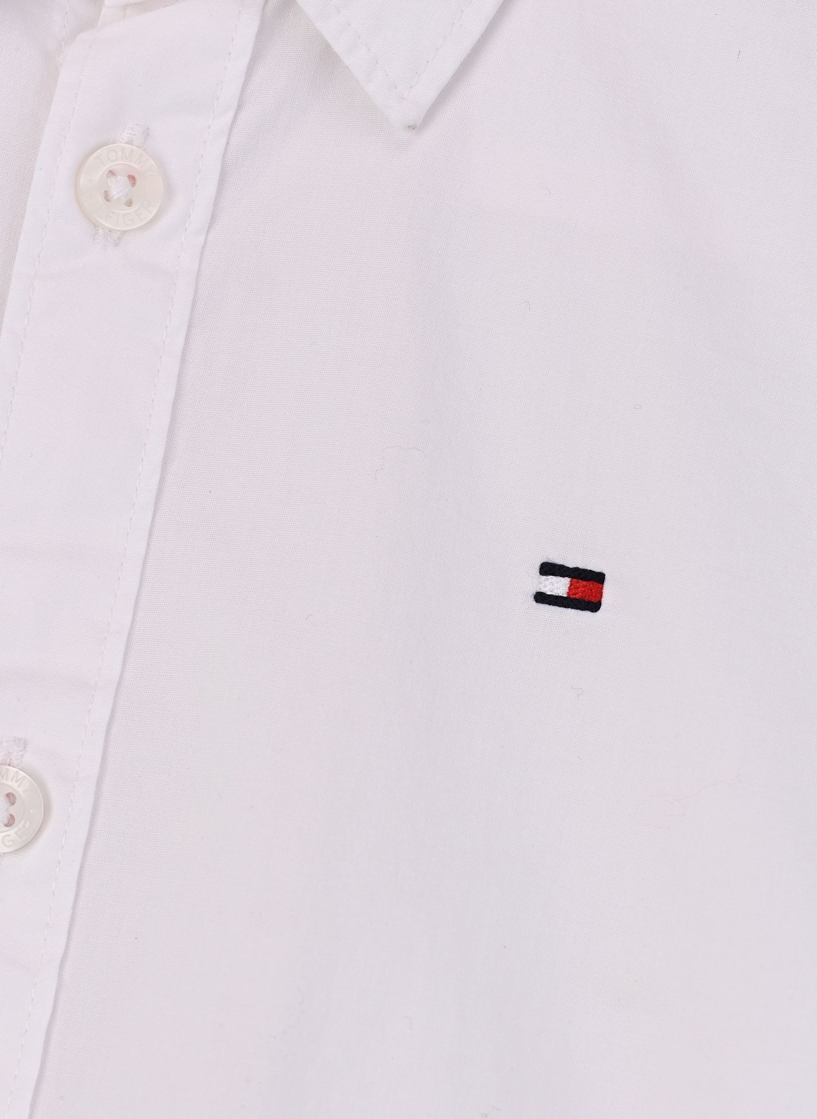 Chemises Solid Stretch Poplin garçon blanc Tommy Hilfiger Chemises Solid Stretch Poplin garçon blanc White