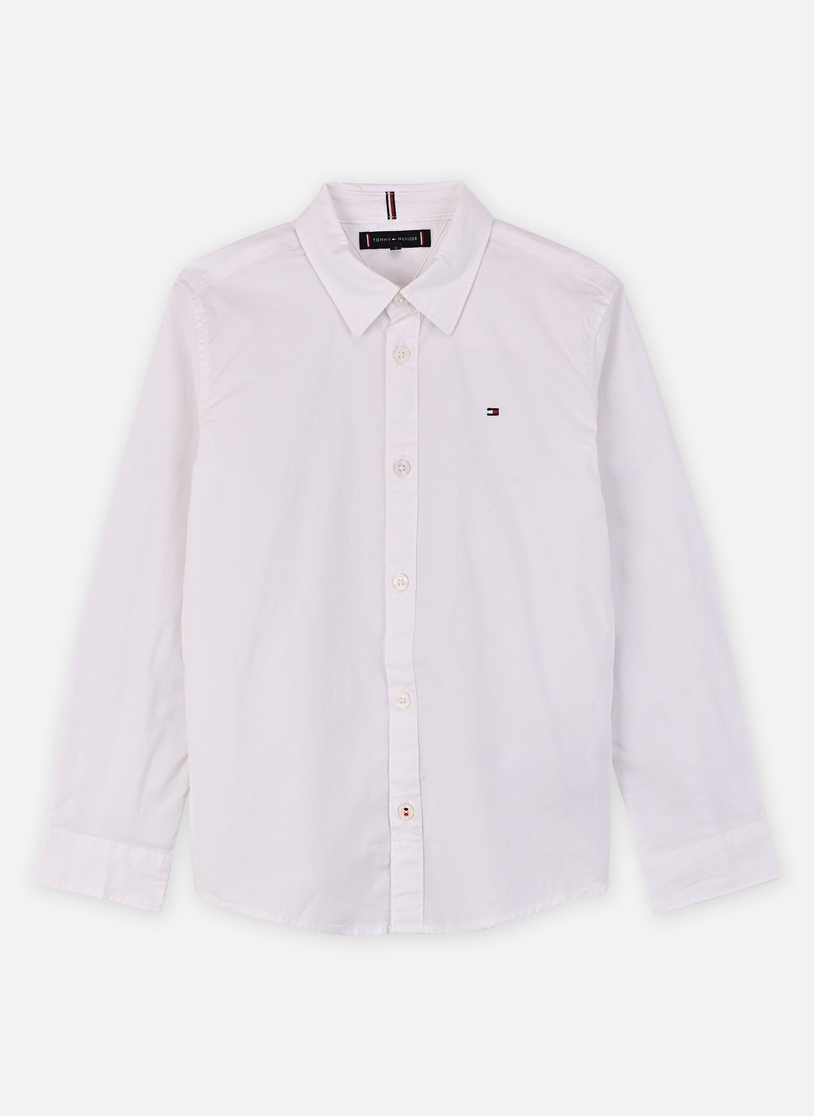 Chemises Solid Stretch Poplin garçon blanc Tommy Hilfiger Chemises Solid Stretch Poplin garçon blanc White
