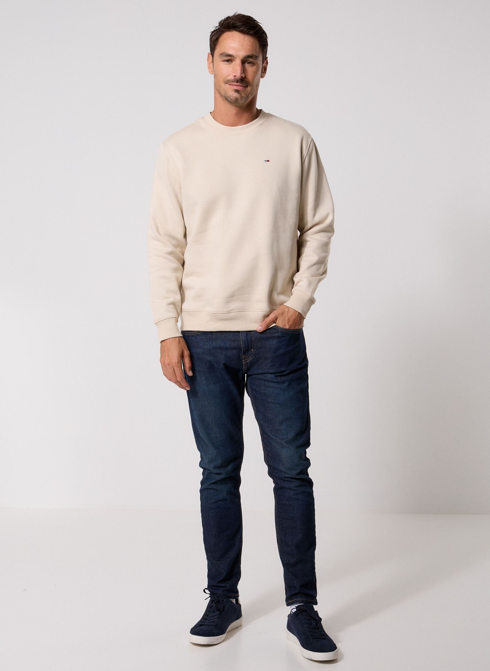 Sweatshirts Tjm Reg S Flag Crew herren weiß Tommy Jeans Sweatshirts Tjm Reg S Flag Crew herren weiß CLASSIC BEIGE