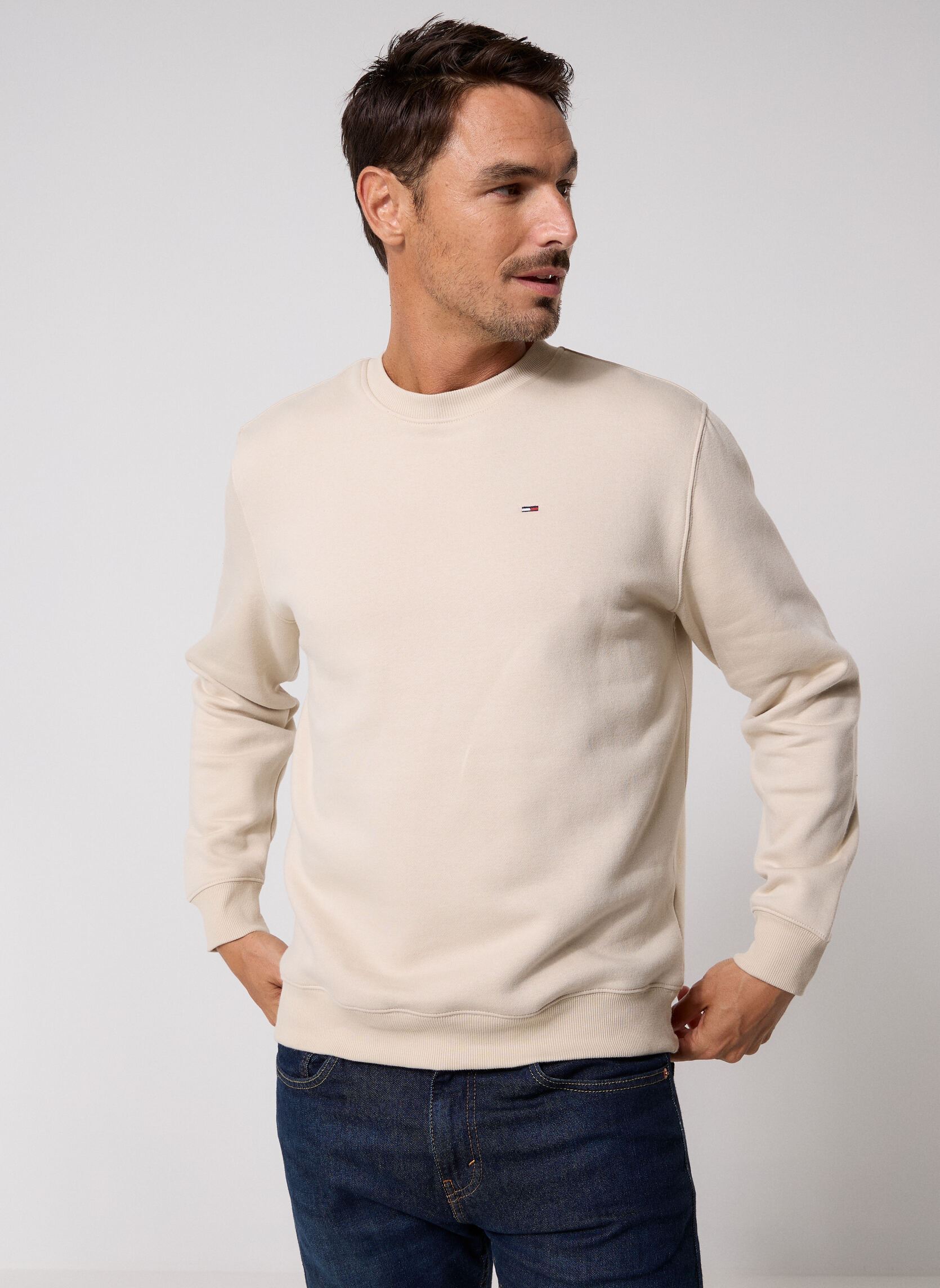 Sweatshirts Tjm Reg S Flag Crew herren weiß Tommy Jeans Sweatshirts Tjm Reg S Flag Crew herren weiß CLASSIC BEIGE