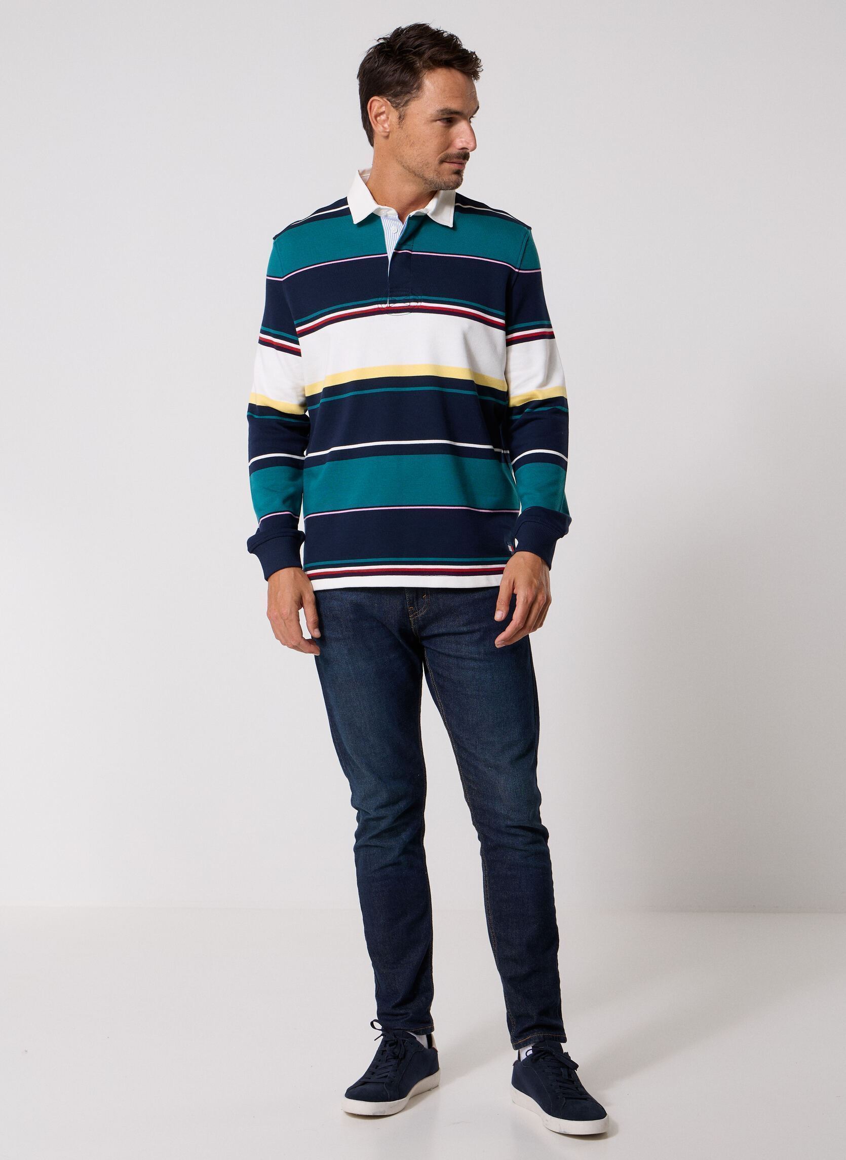 Polos Tjm Rlx Stripe Rugby homme multicolore Tommy Jeans Polos Tjm Rlx Stripe Rugby homme multicolore Dark Night Navy Multi