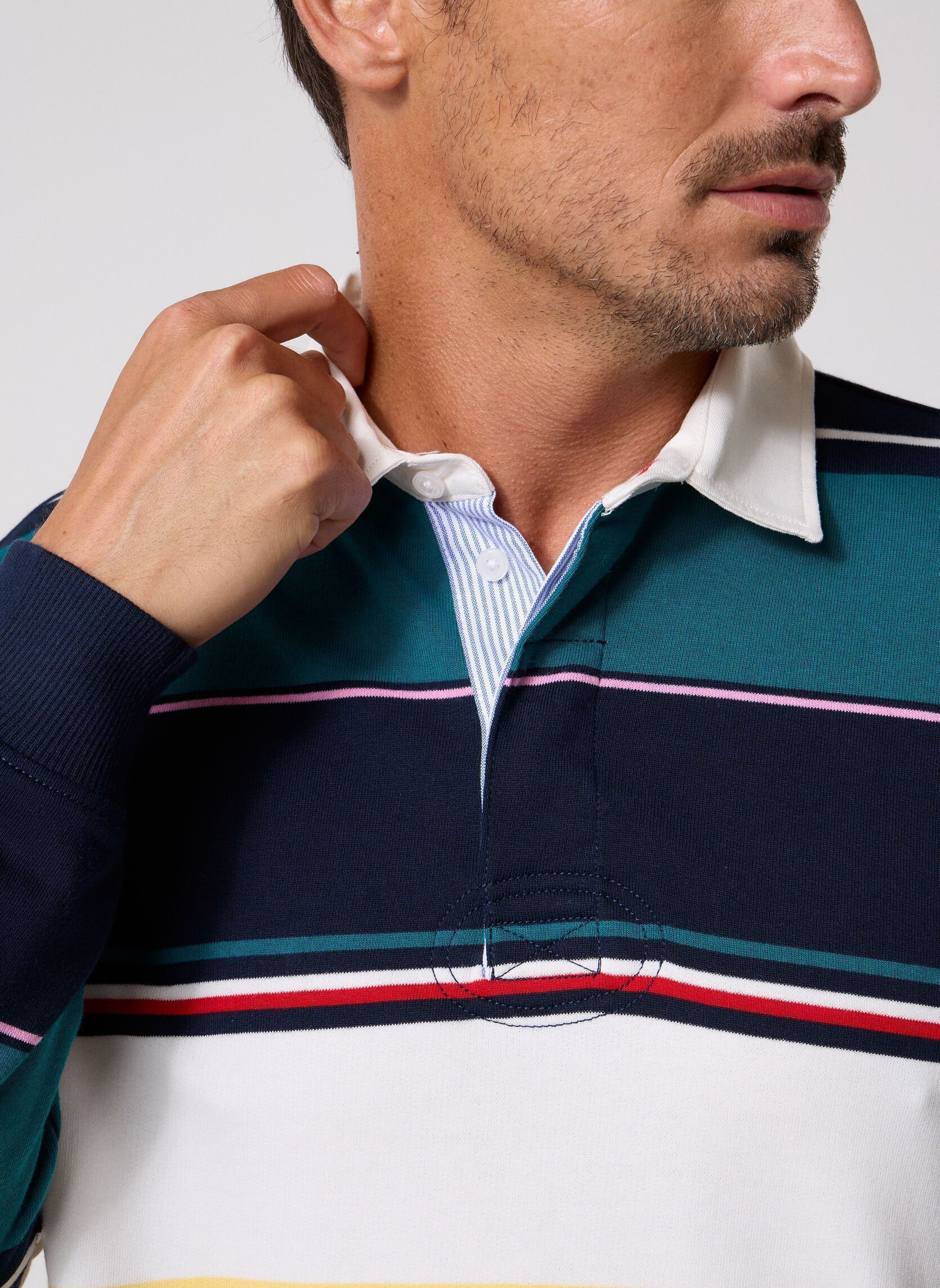 Polos Tjm Rlx Stripe Rugby homme multicolore Tommy Jeans Polos Tjm Rlx Stripe Rugby homme multicolore Dark Night Navy Multi