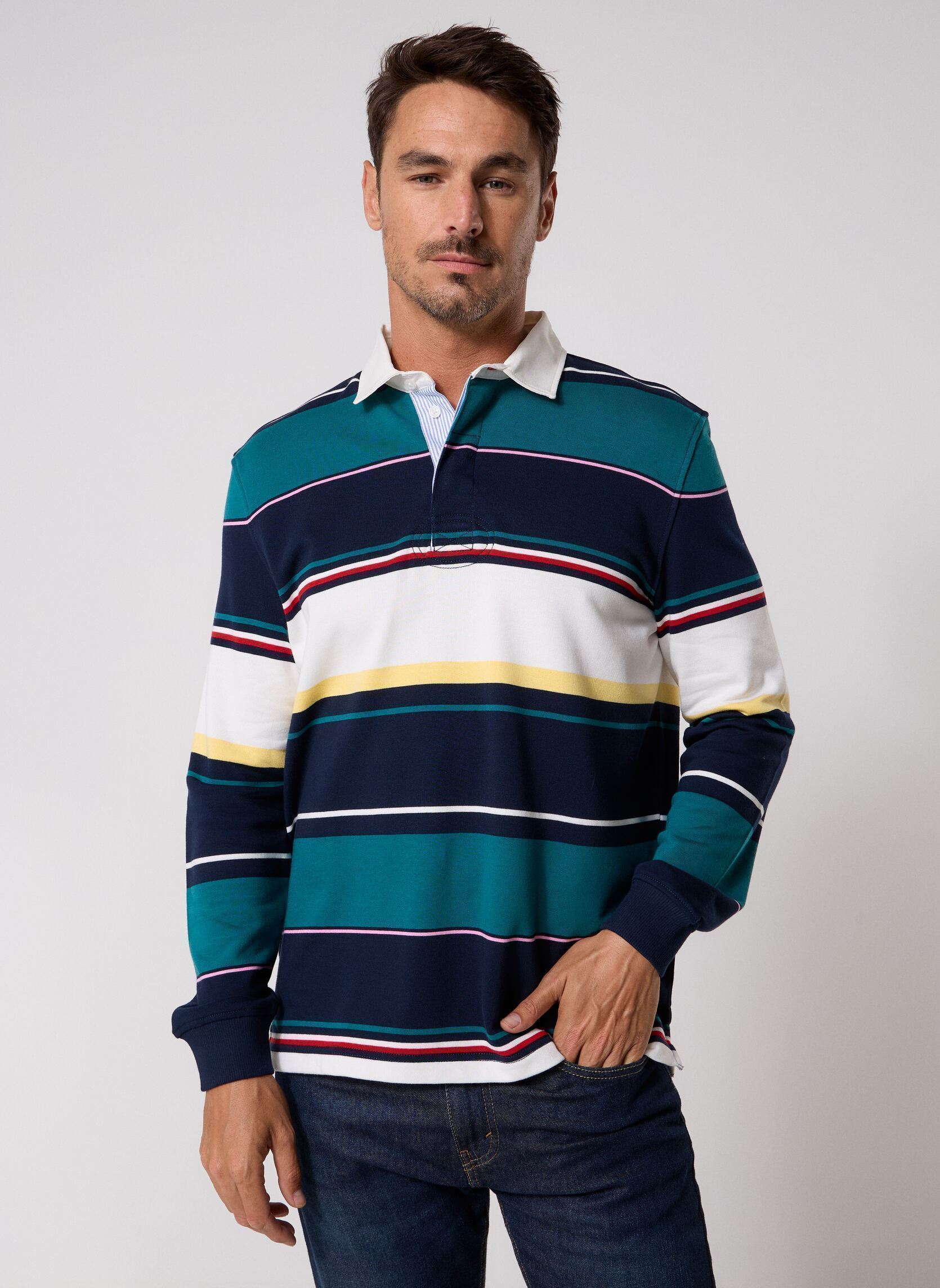 Vêtements Tommy Jeans Tjm Rlx Stripe Rugby pour Homme
