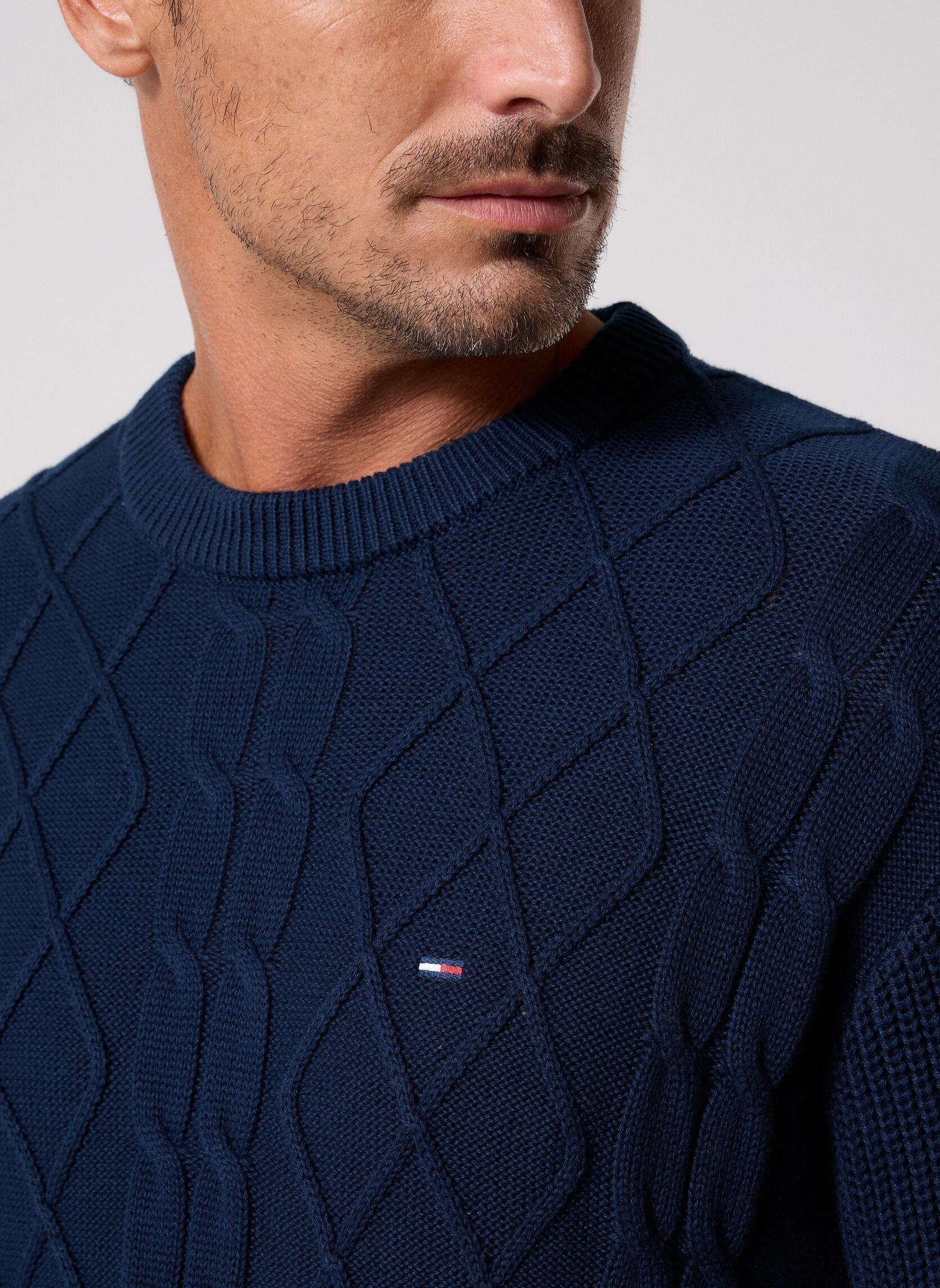 Pullover Tjm Reg Cable Knit S herren blau Tommy Jeans Pullover Tjm Reg Cable Knit S herren blau DARK BLUE