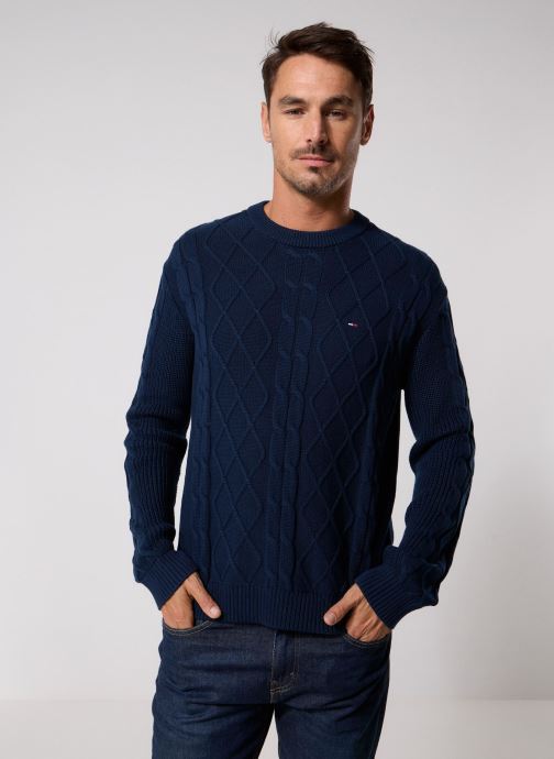 Tommy Jeans Truien Tjm Reg Cable Knit S heren blauw