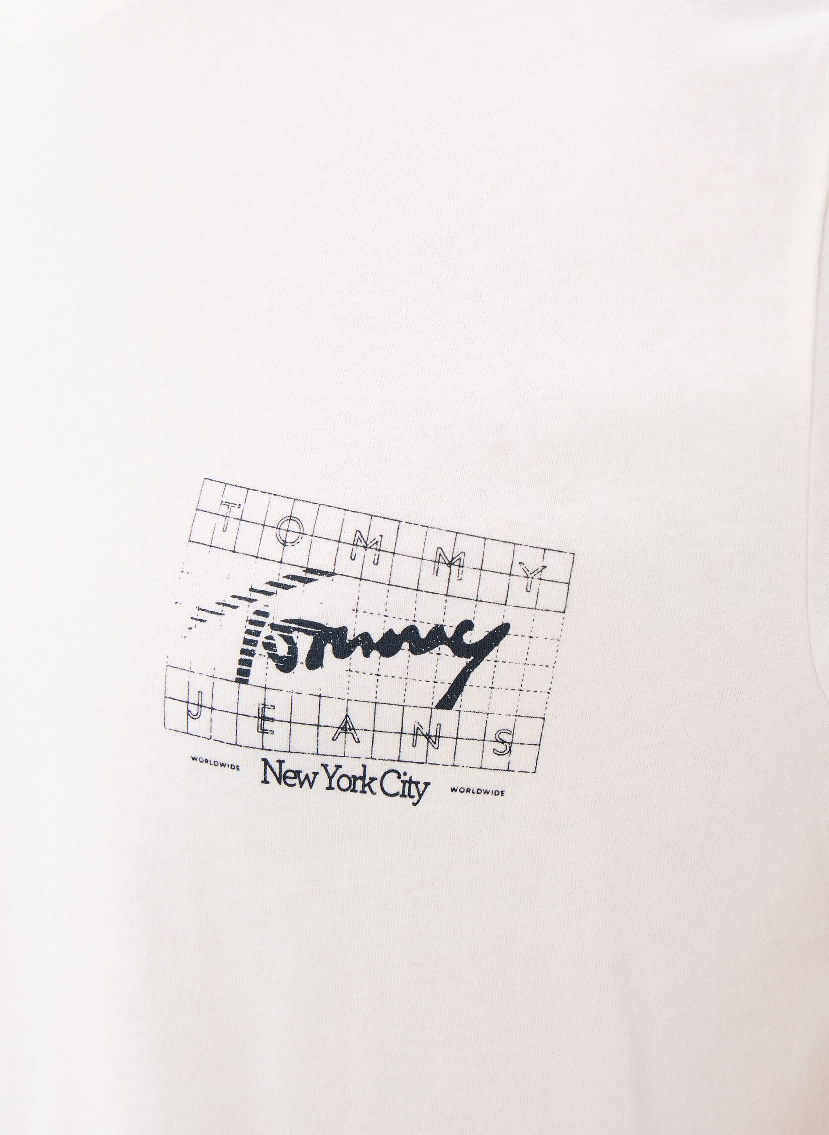 Tee-shirts Tjm Reg Sign Flag Ss homme blanc Tommy Jeans Tee-shirts Tjm Reg Sign Flag Ss homme blanc ECRU