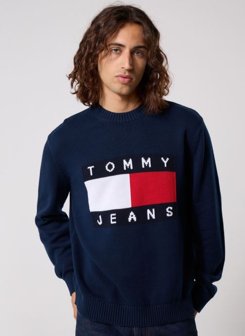 Tommy Jeans Pullover Tjm Reg Flag Sweater herren blau