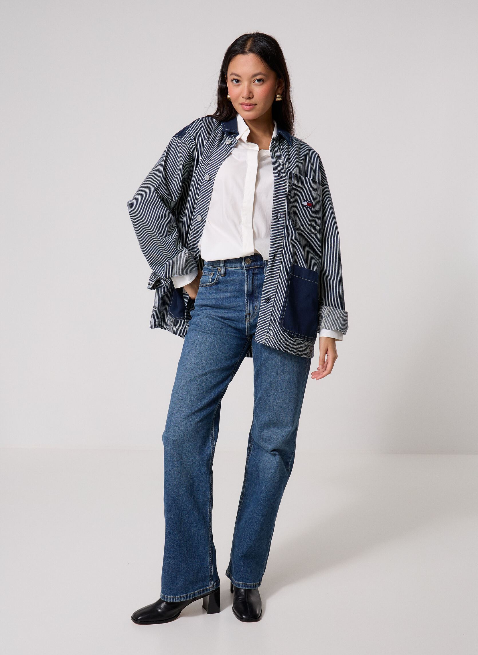 Chemises Shirt Jacket Cj6053 homme bleu Tommy Jeans Chemises Shirt Jacket Cj6053 homme bleu DENIM DARK