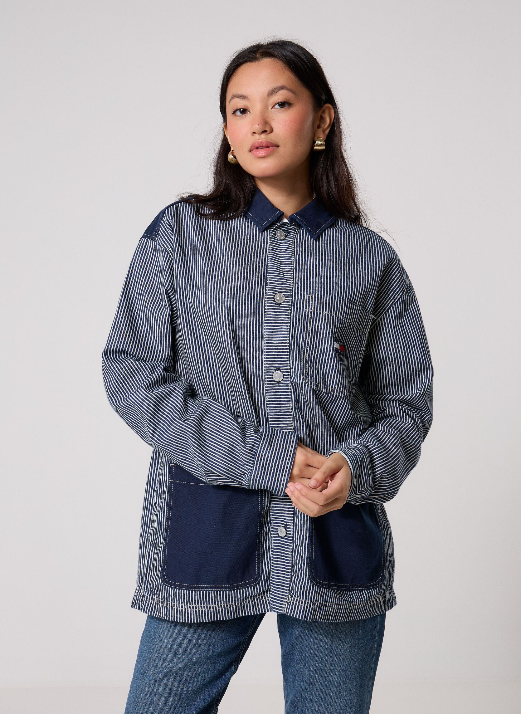 Chemises Shirt Jacket Cj6053 homme bleu Tommy Jeans Chemises Shirt Jacket Cj6053 homme bleu DENIM DARK