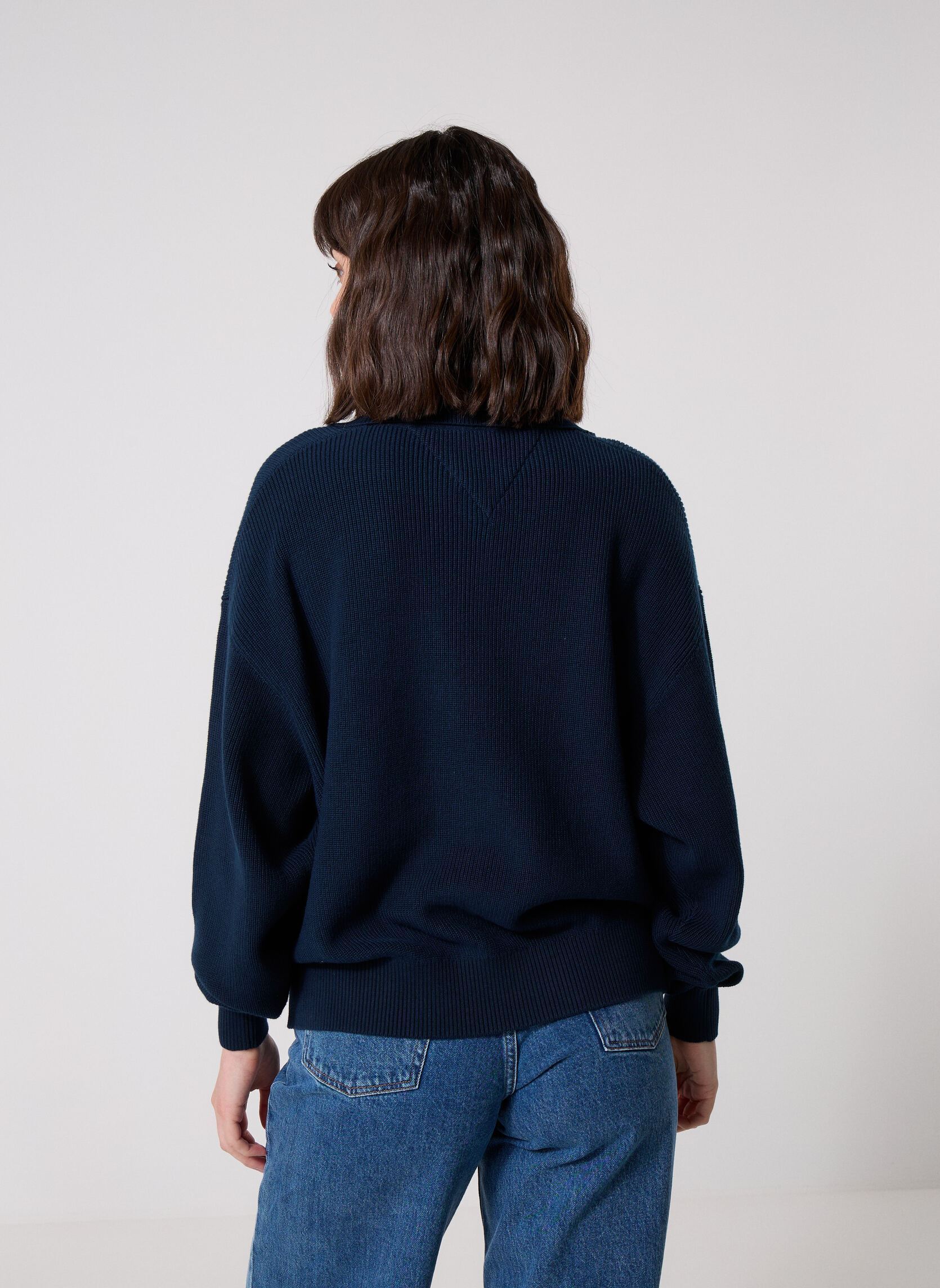 Pullover Tjw Quarter Zip Sweat damen blau Tommy Jeans Pullover Tjw Quarter Zip Sweat damen blau Dark Night Navy