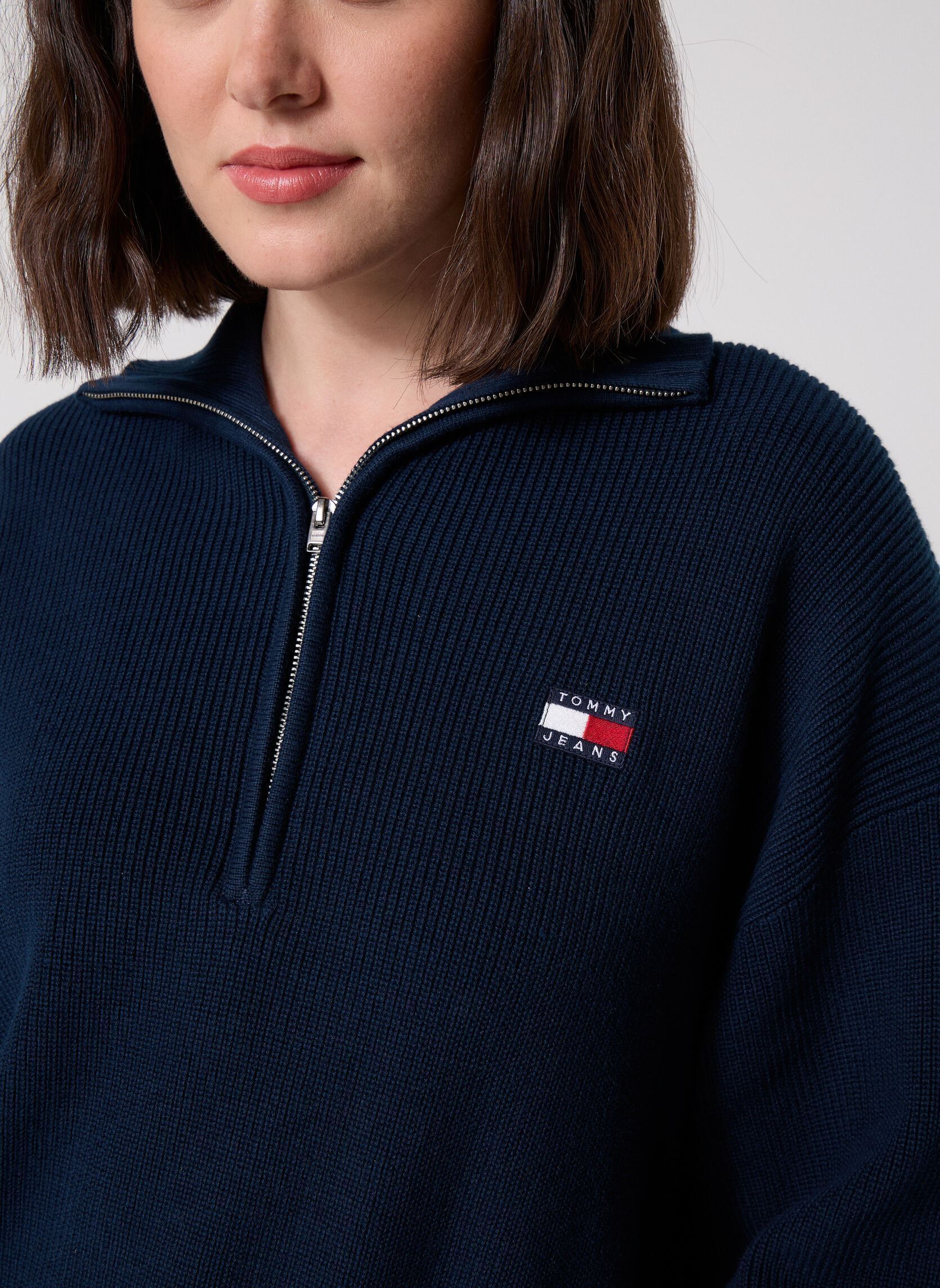 Pullover Tjw Quarter Zip Sweat damen blau Tommy Jeans Pullover Tjw Quarter Zip Sweat damen blau Dark Night Navy