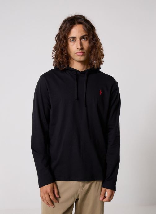 Polo Ralph Lauren Tee-shirts T-shirt manches longues léger à capuche homme noir