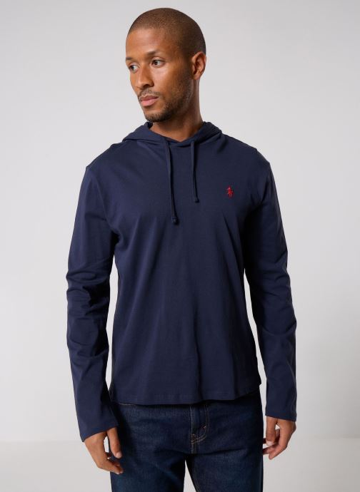 Polo Ralph Lauren T-shirts T-shirt manches longues léger à capuche heren blauw